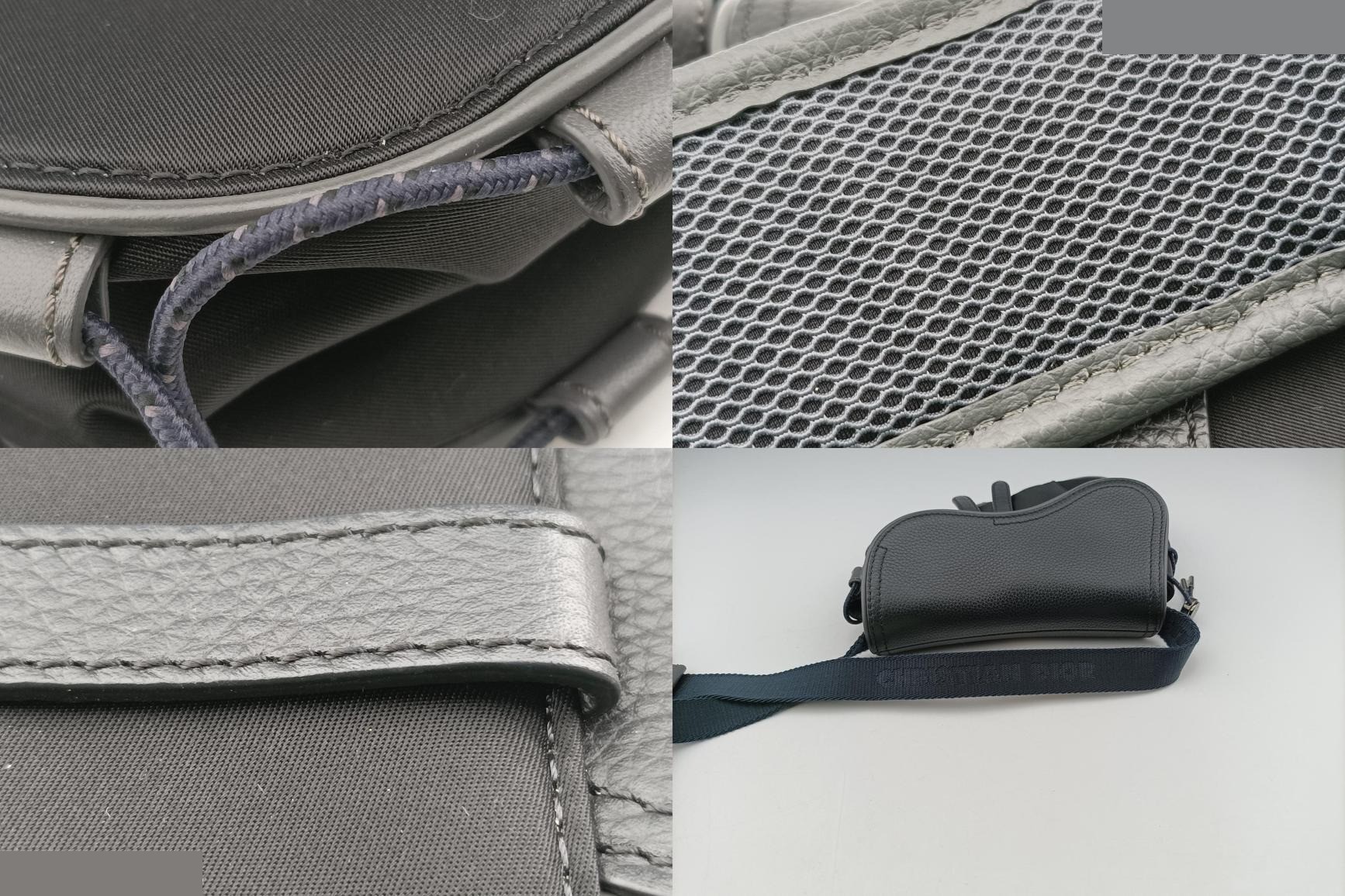 Saddle, Leather x Nylon, Black — view 10