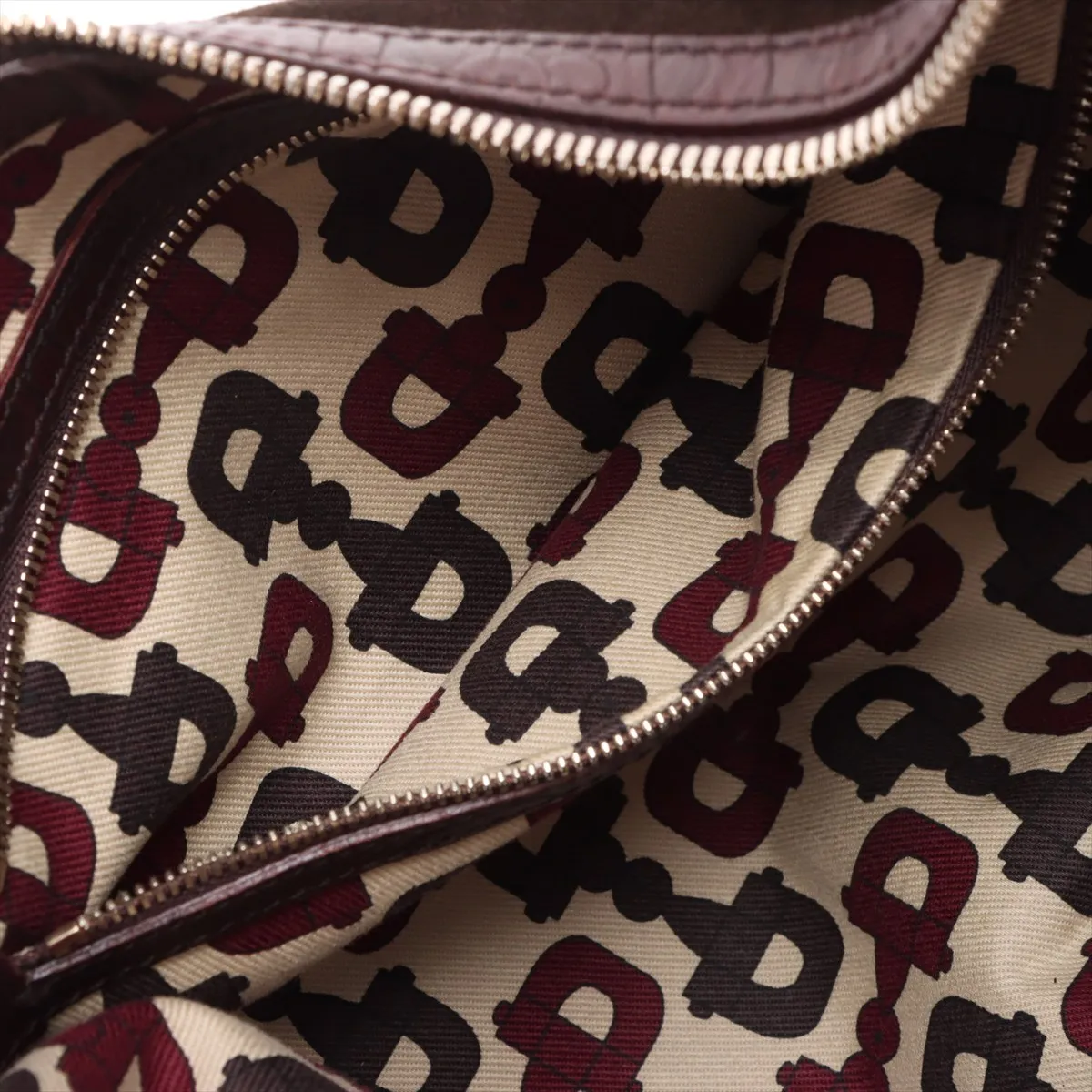 Horsebit Suede Shoulder Bag Brown 145764 — view 8