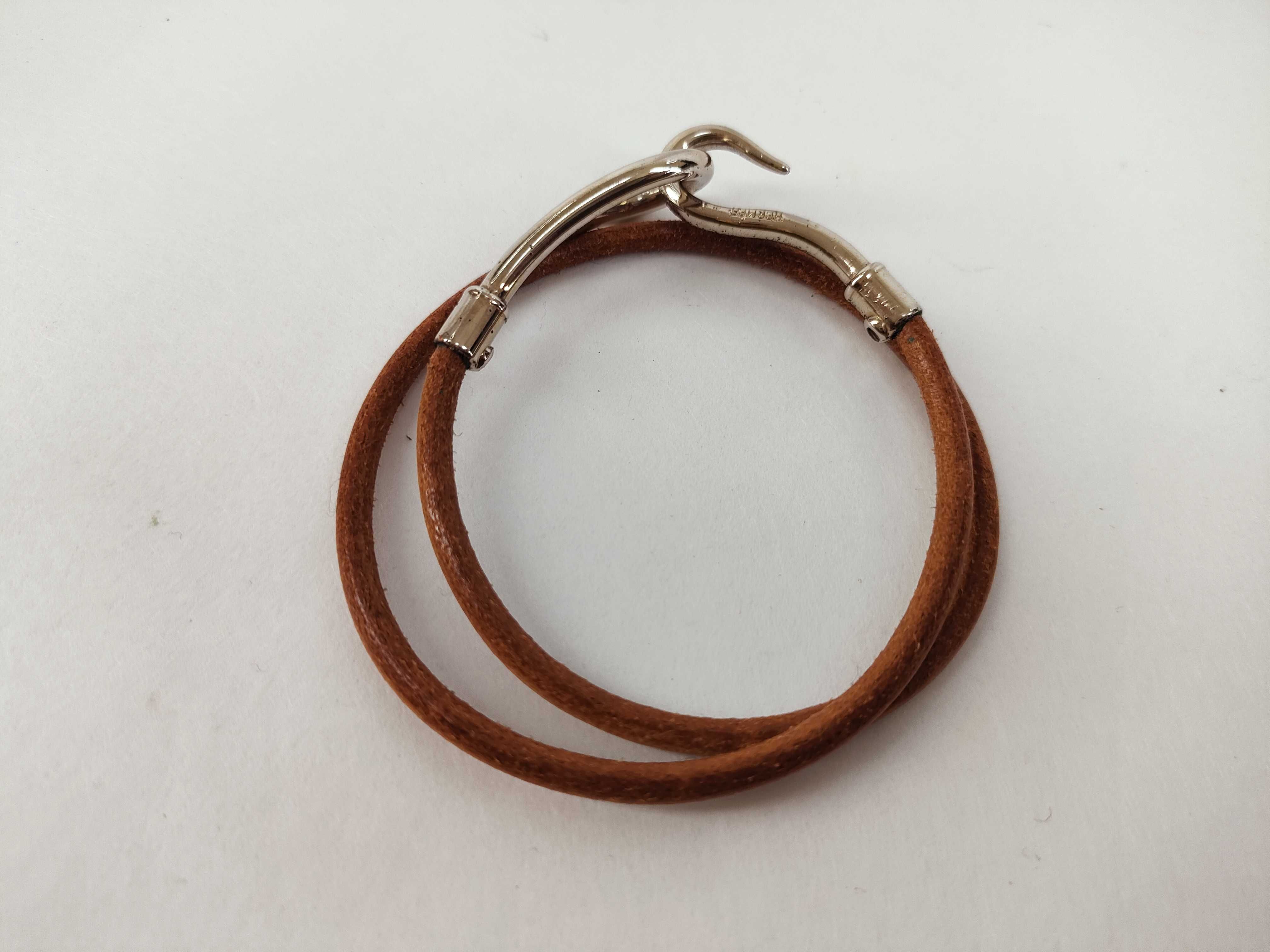Jumbo Bracelet, Silver Hardware, Double Strand Bracelet/Bangle — view 2