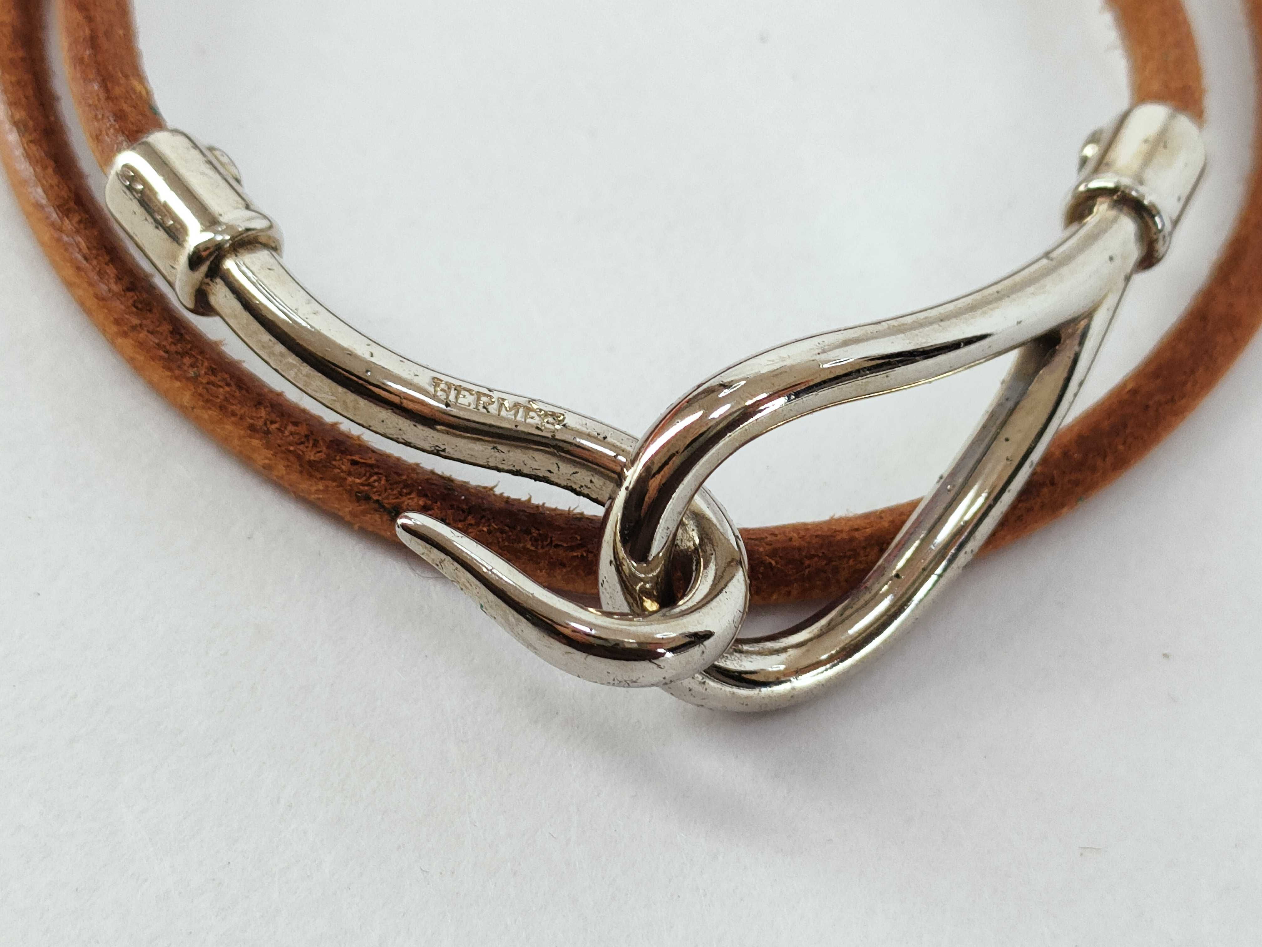Jumbo Bracelet, Silver Hardware, Double Strand Bracelet/Bangle — view 3