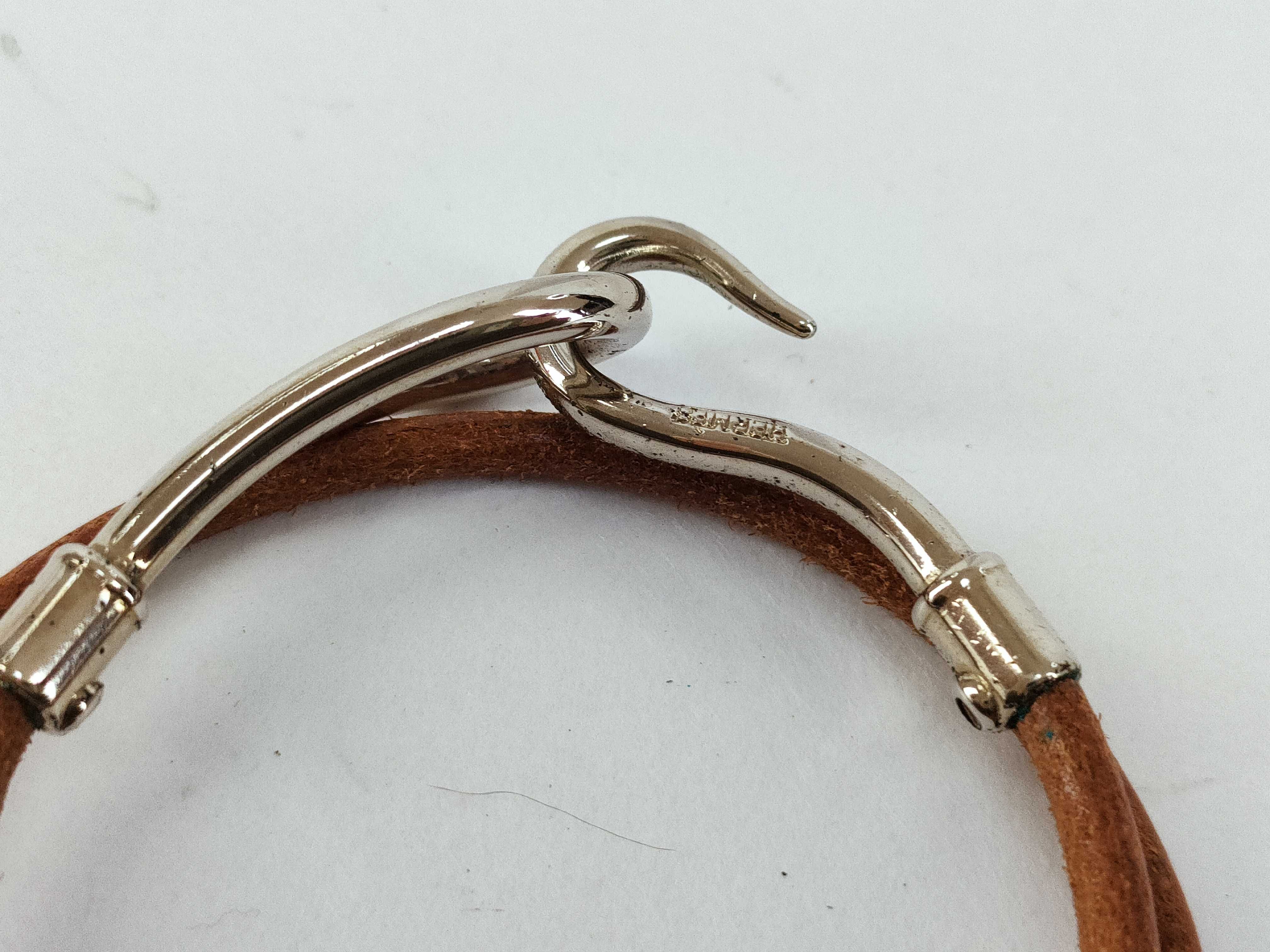 Jumbo Bracelet, Silver Hardware, Double Strand Bracelet/Bangle — view 4