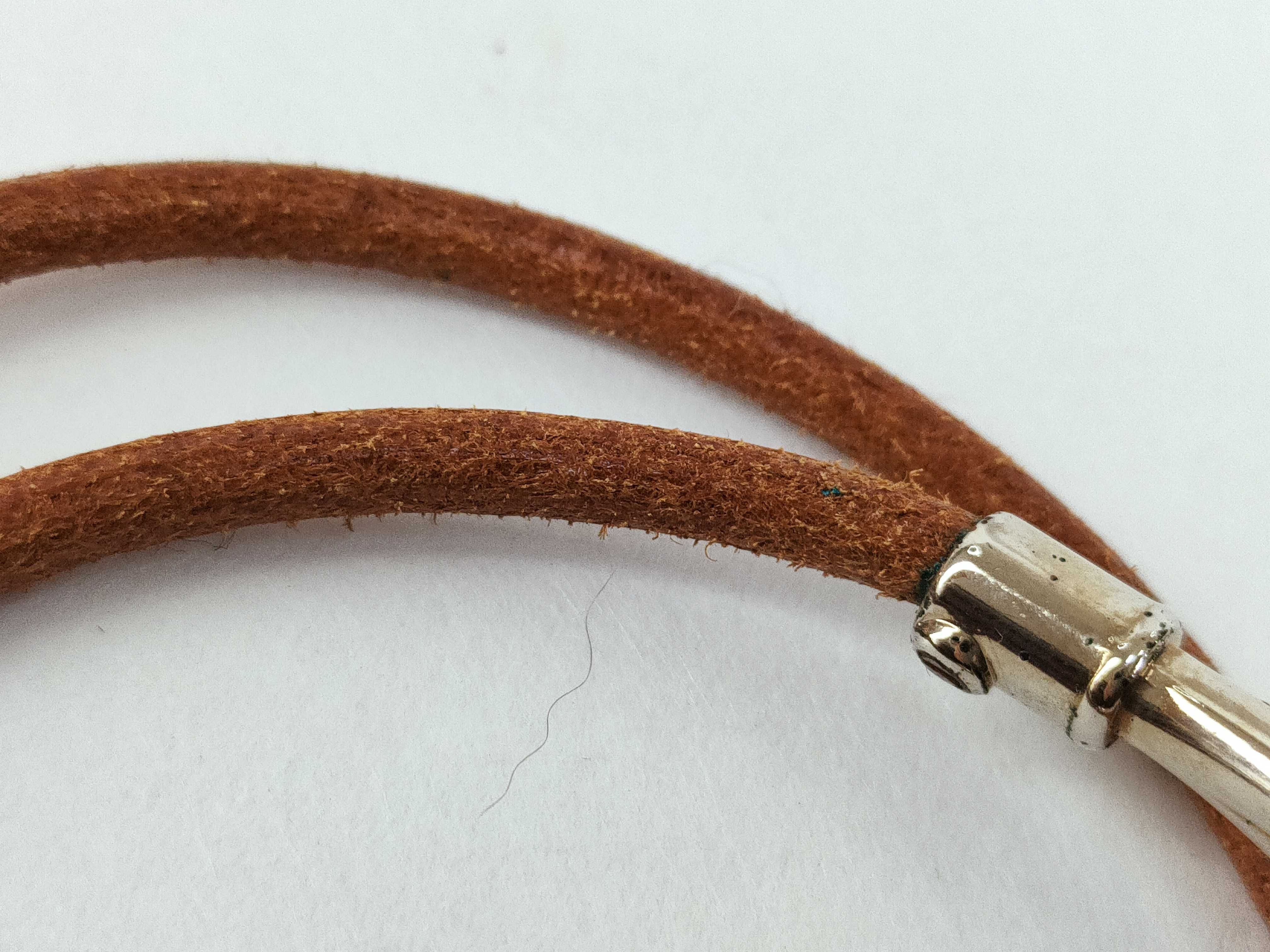 Jumbo Bracelet, Silver Hardware, Double Strand Bracelet/Bangle — view 7