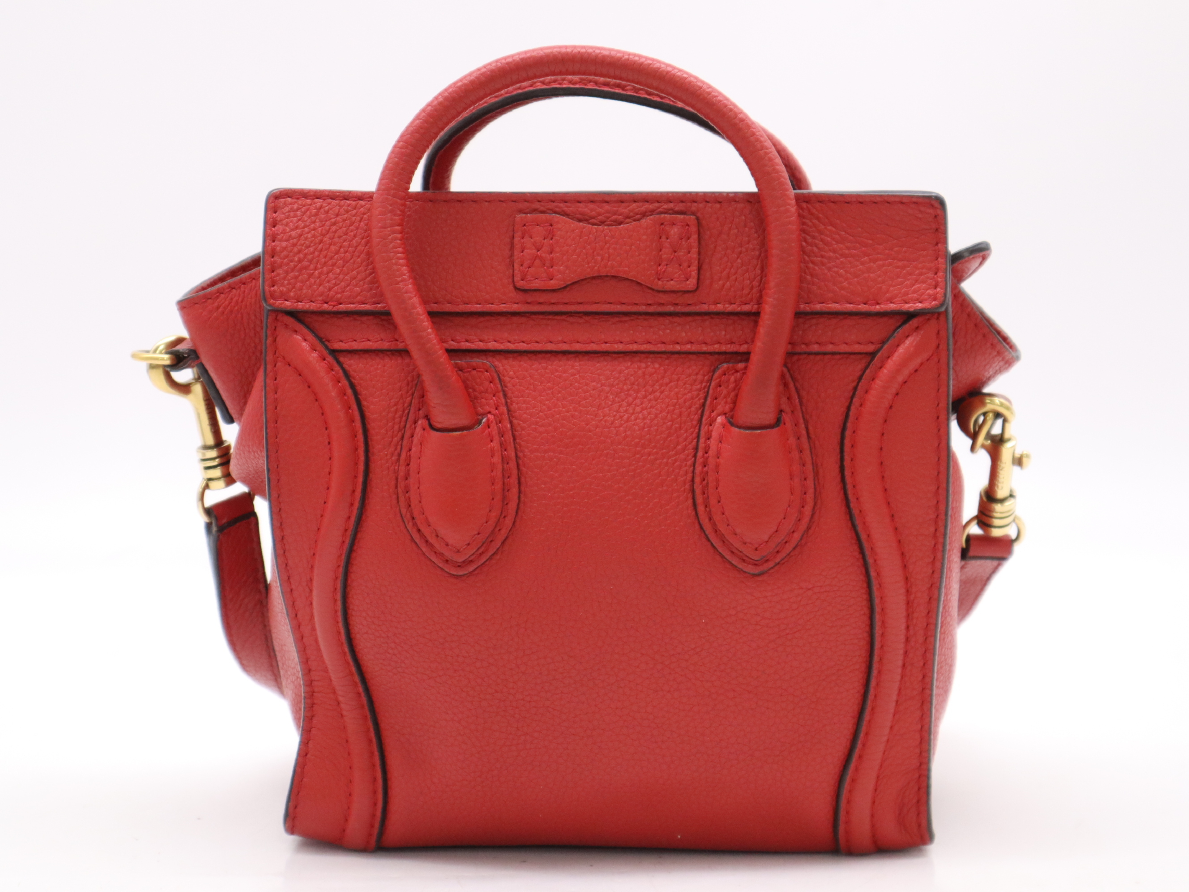 Luggage Nano Shopper Handbag Red GD Metal Fittings with Shoulder Strap Handbag — view 2