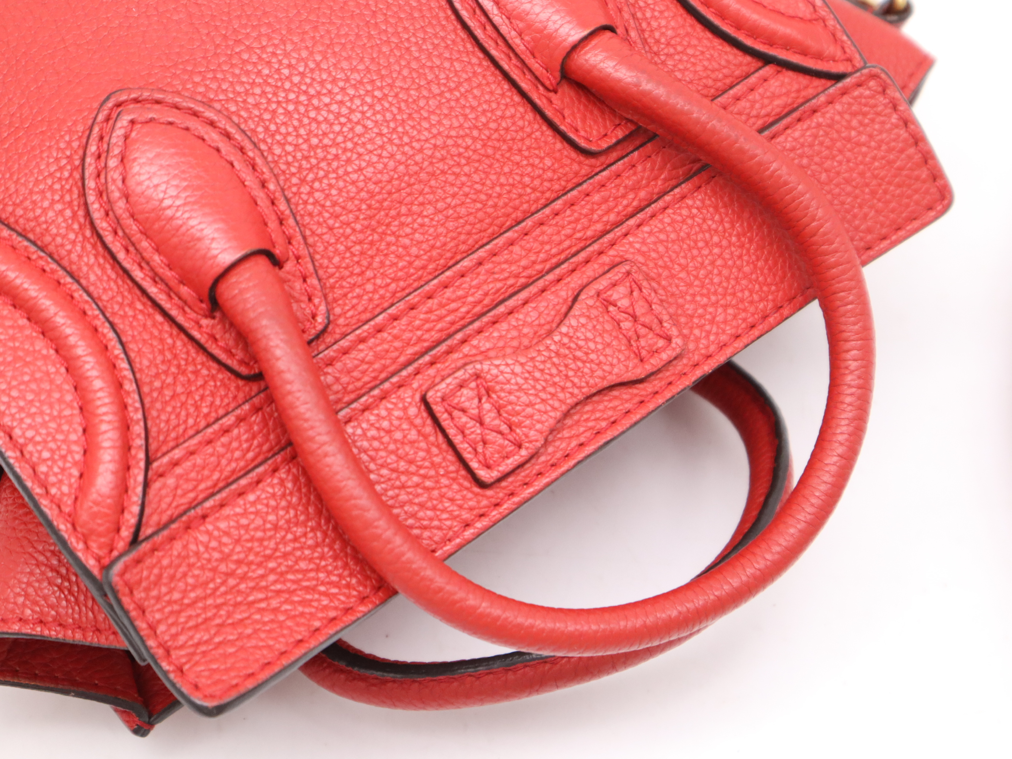 Luggage Nano Shopper Handbag Red GD Metal Fittings with Shoulder Strap Handbag — view 6