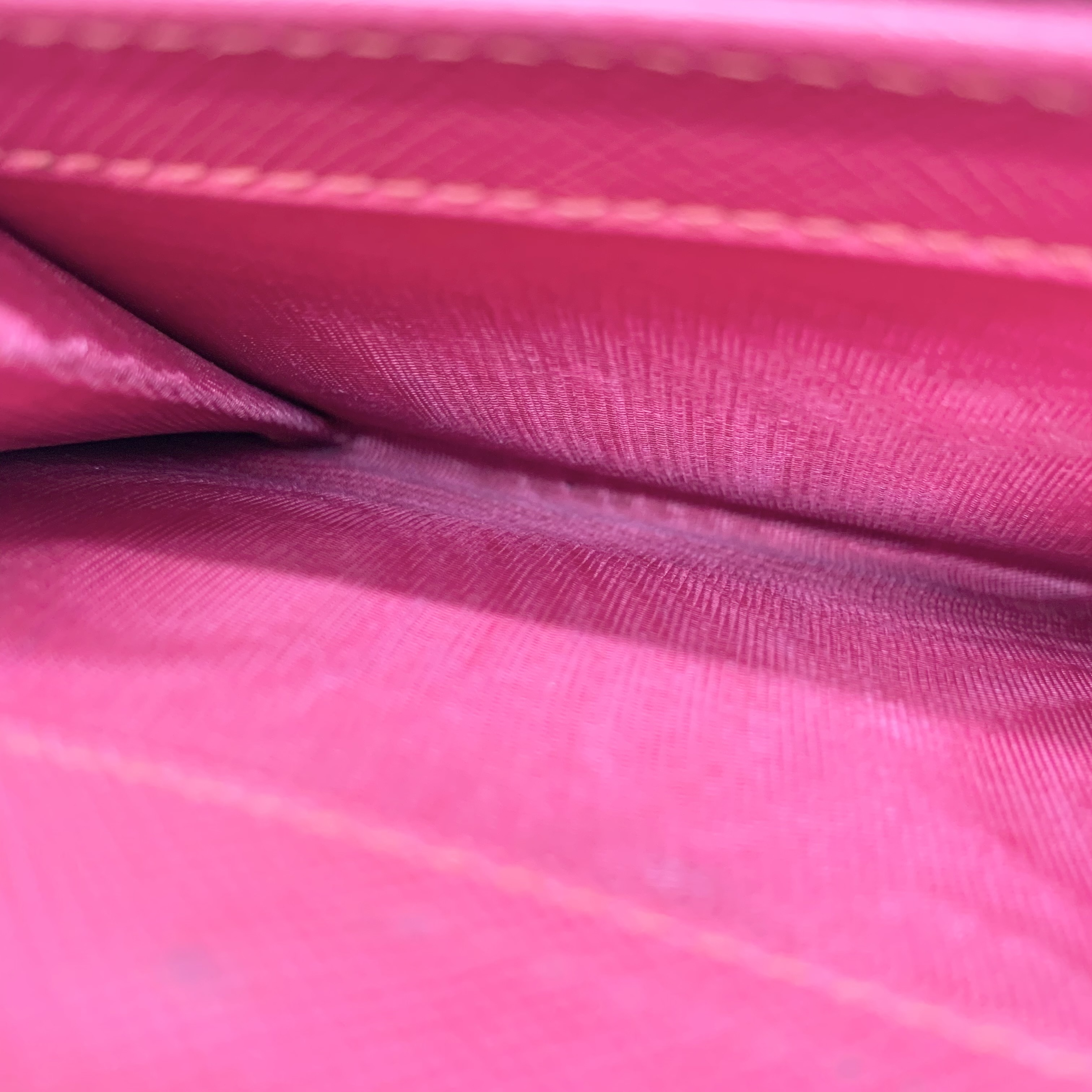 Saffiano Leather Coin Case Wallet Compact Pink Wallet — view 4
