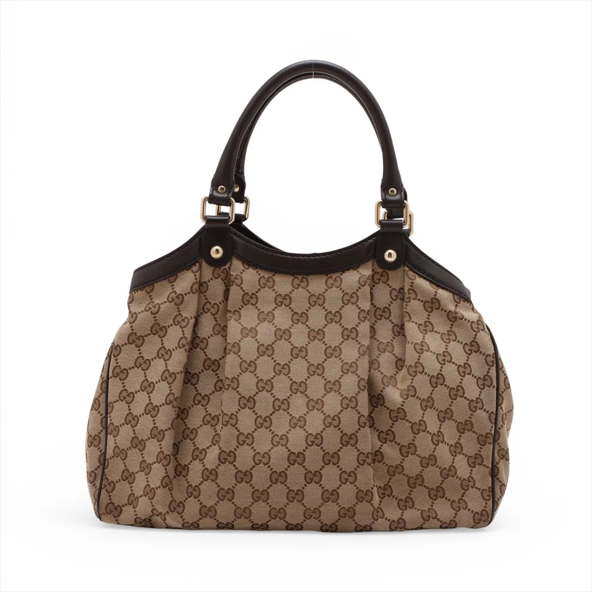 GG Canvas Sookie Canvas x Leather Handbag Beige 211944 — view 2