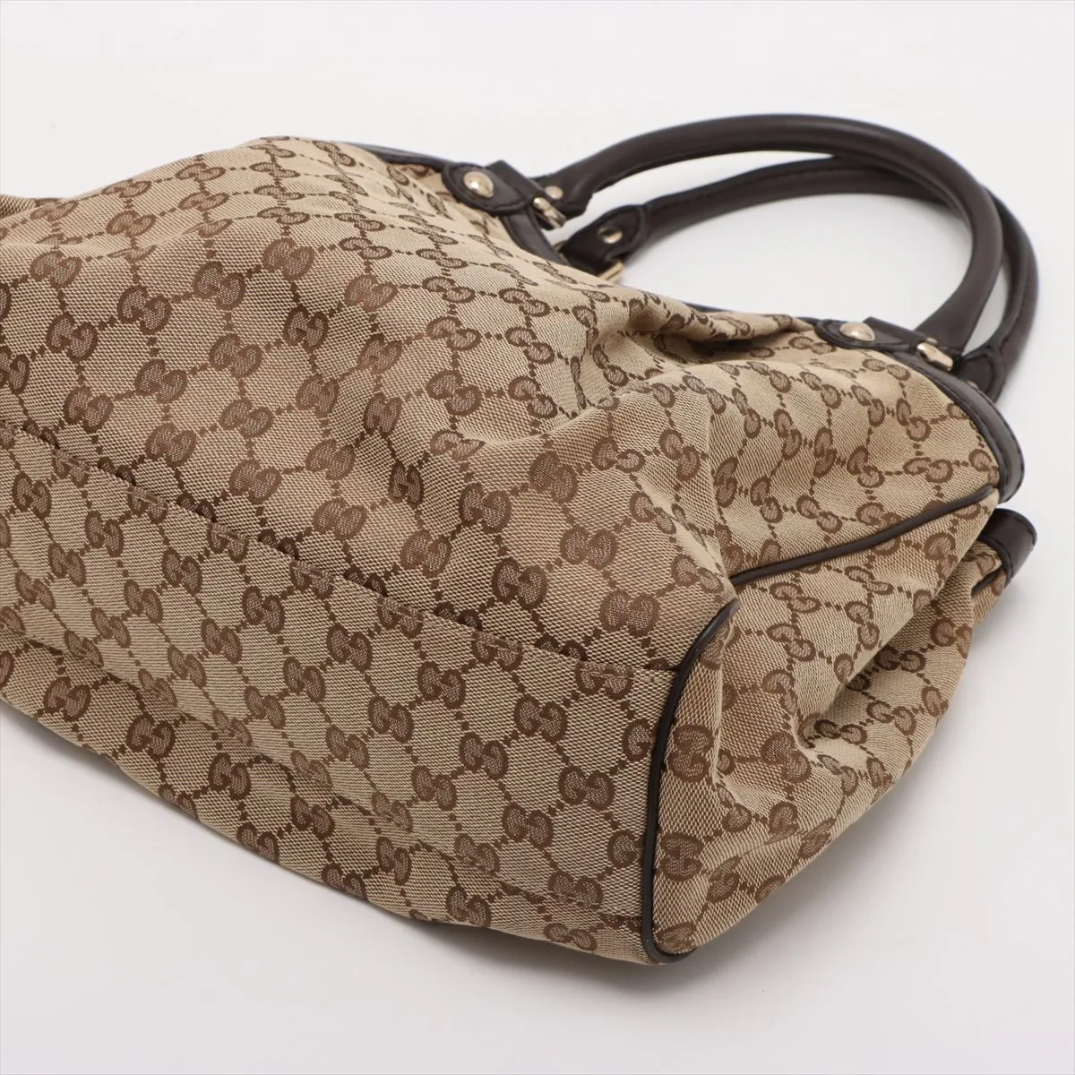GG Canvas Sookie Canvas x Leather Handbag Beige 211944 — view 3
