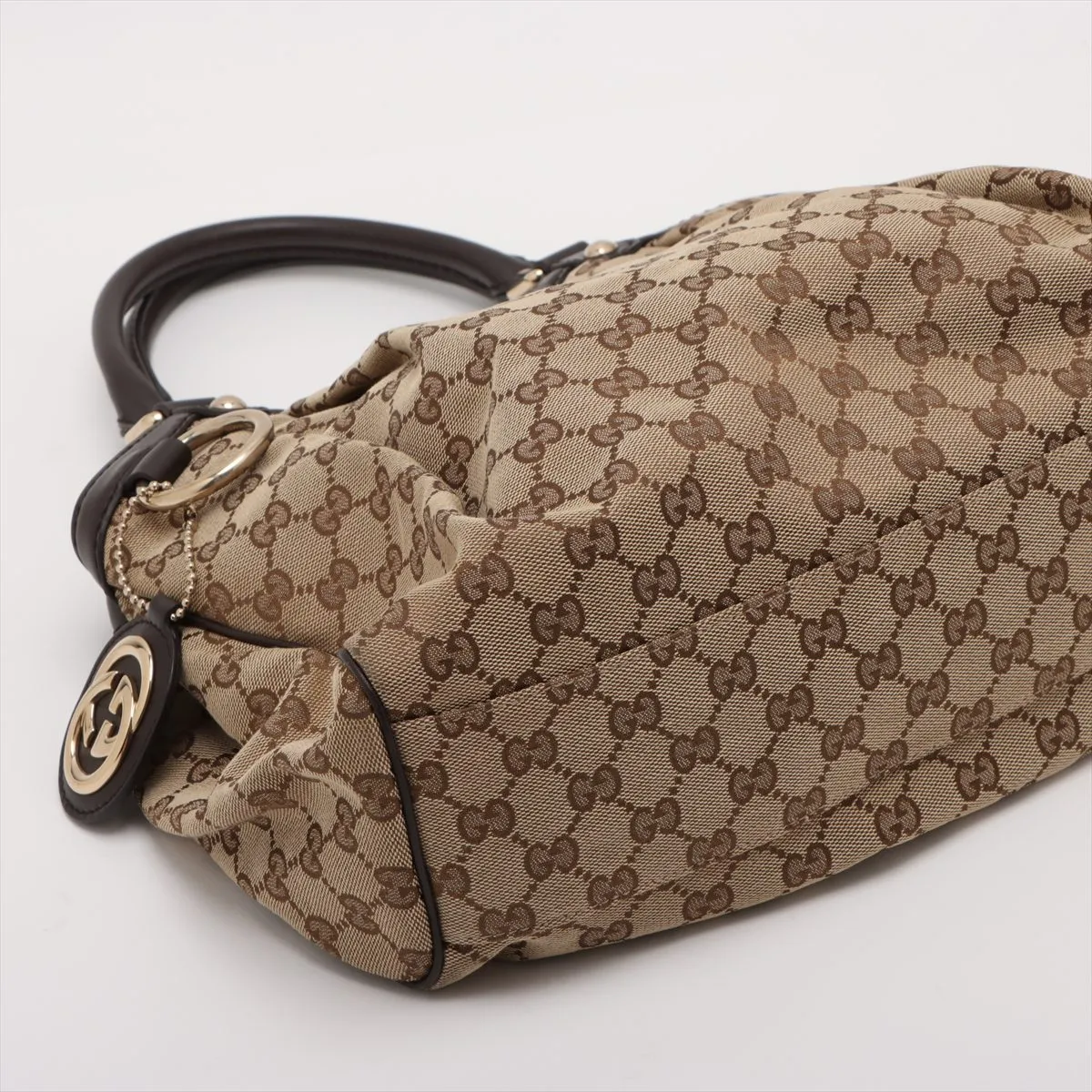 GG Canvas Sookie Canvas x Leather Handbag Beige 211944 — view 4