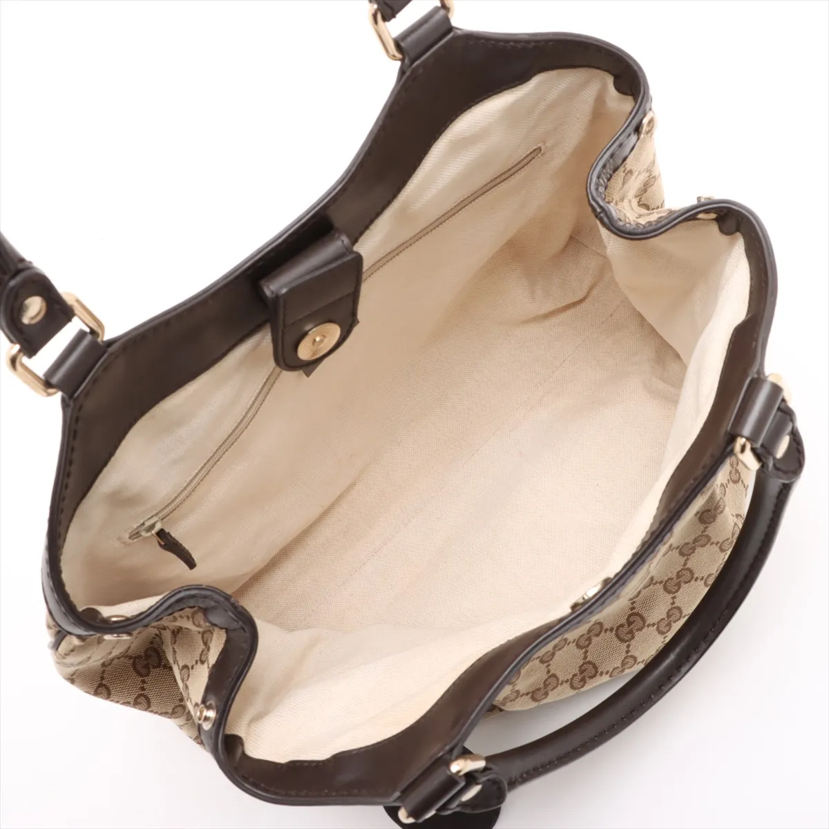 GG Canvas Sookie Canvas x Leather Handbag Beige 211944 — view 7