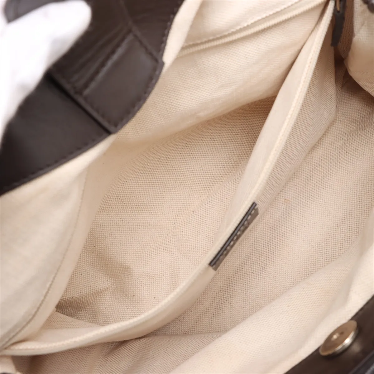 GG Canvas Sookie Canvas x Leather Handbag Beige 211944 — view 8