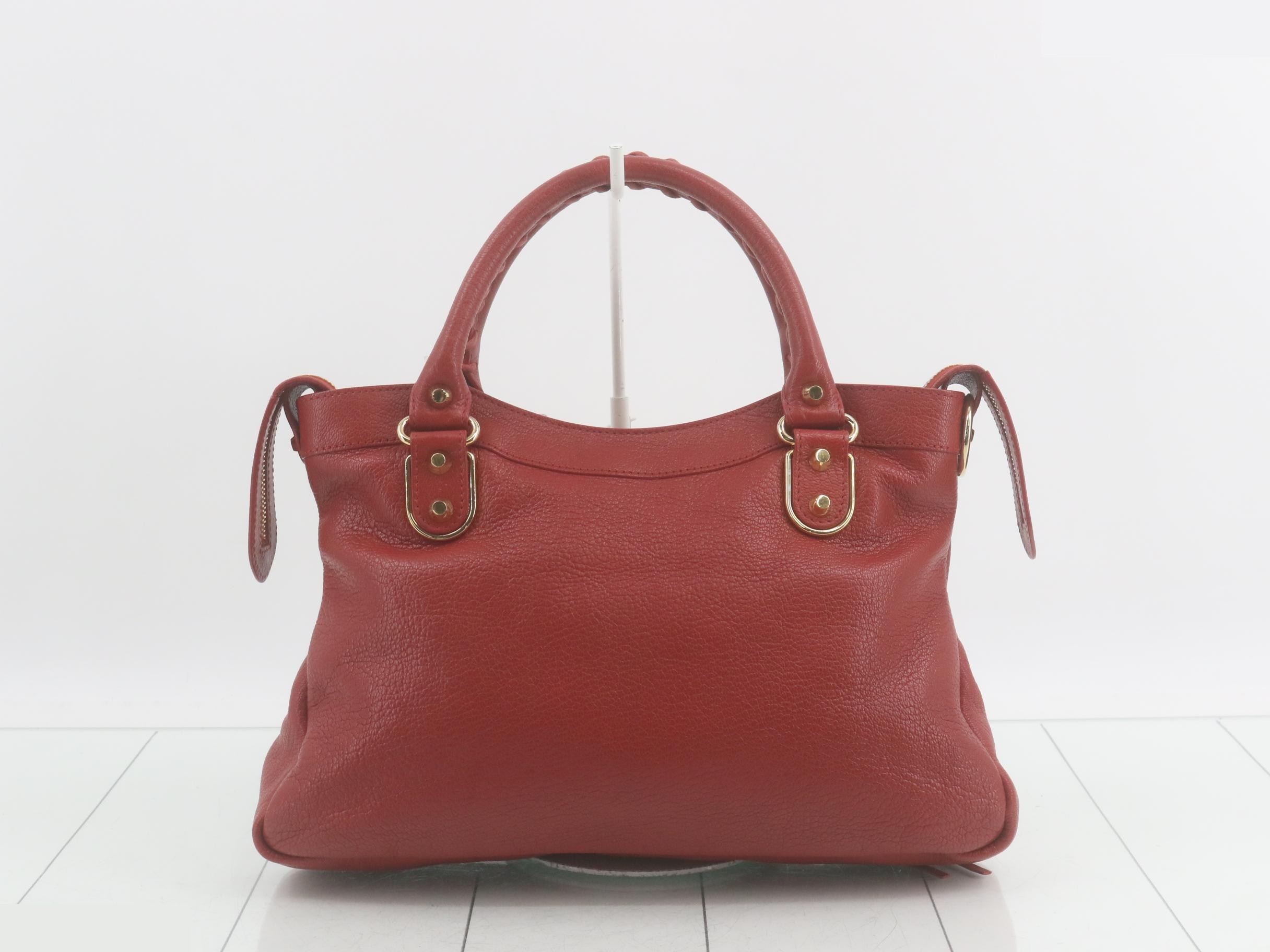 The City Handbag, Red Leather, 390149 — view 2