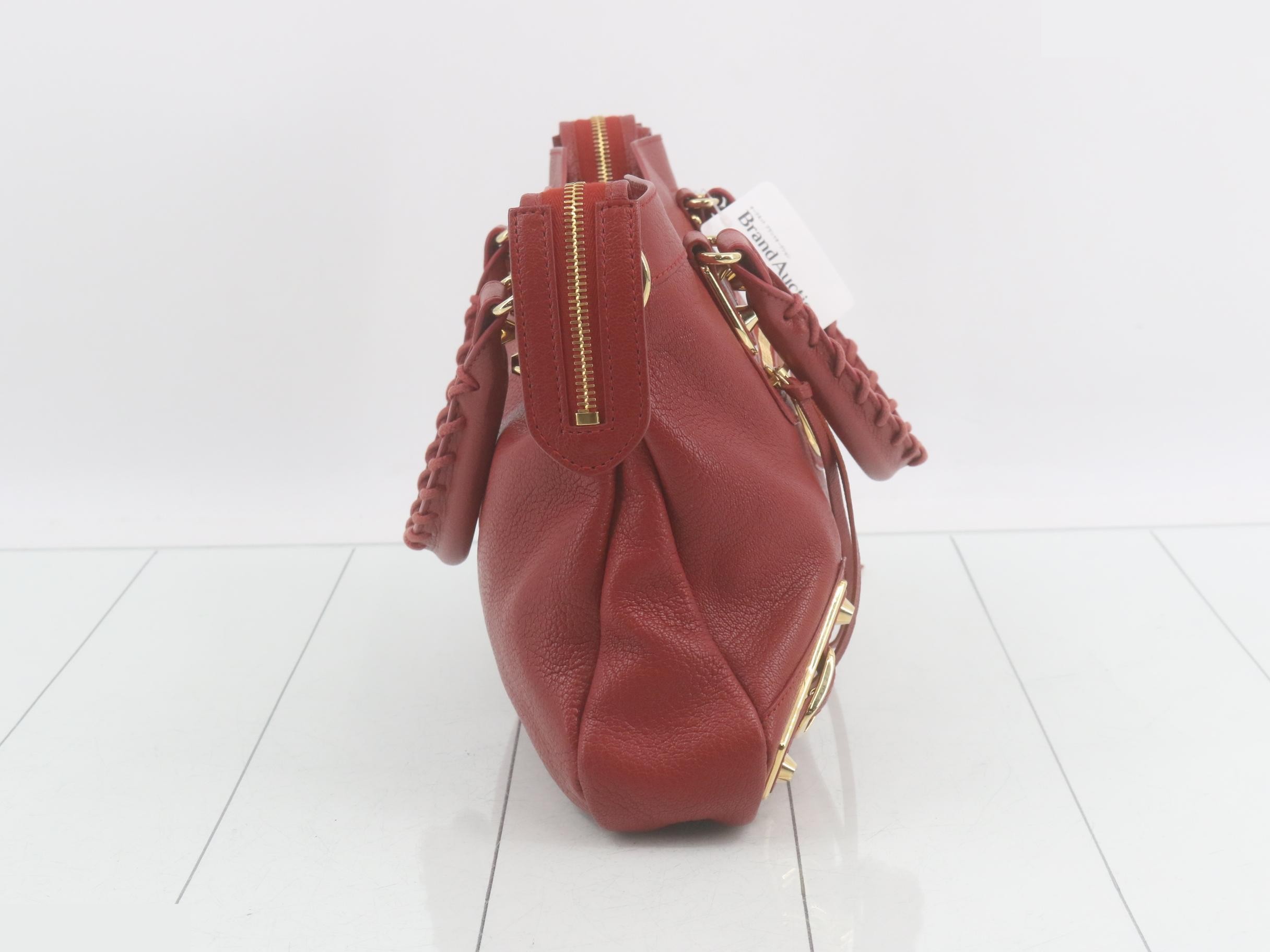 The City Handbag, Red Leather, 390149 — view 4