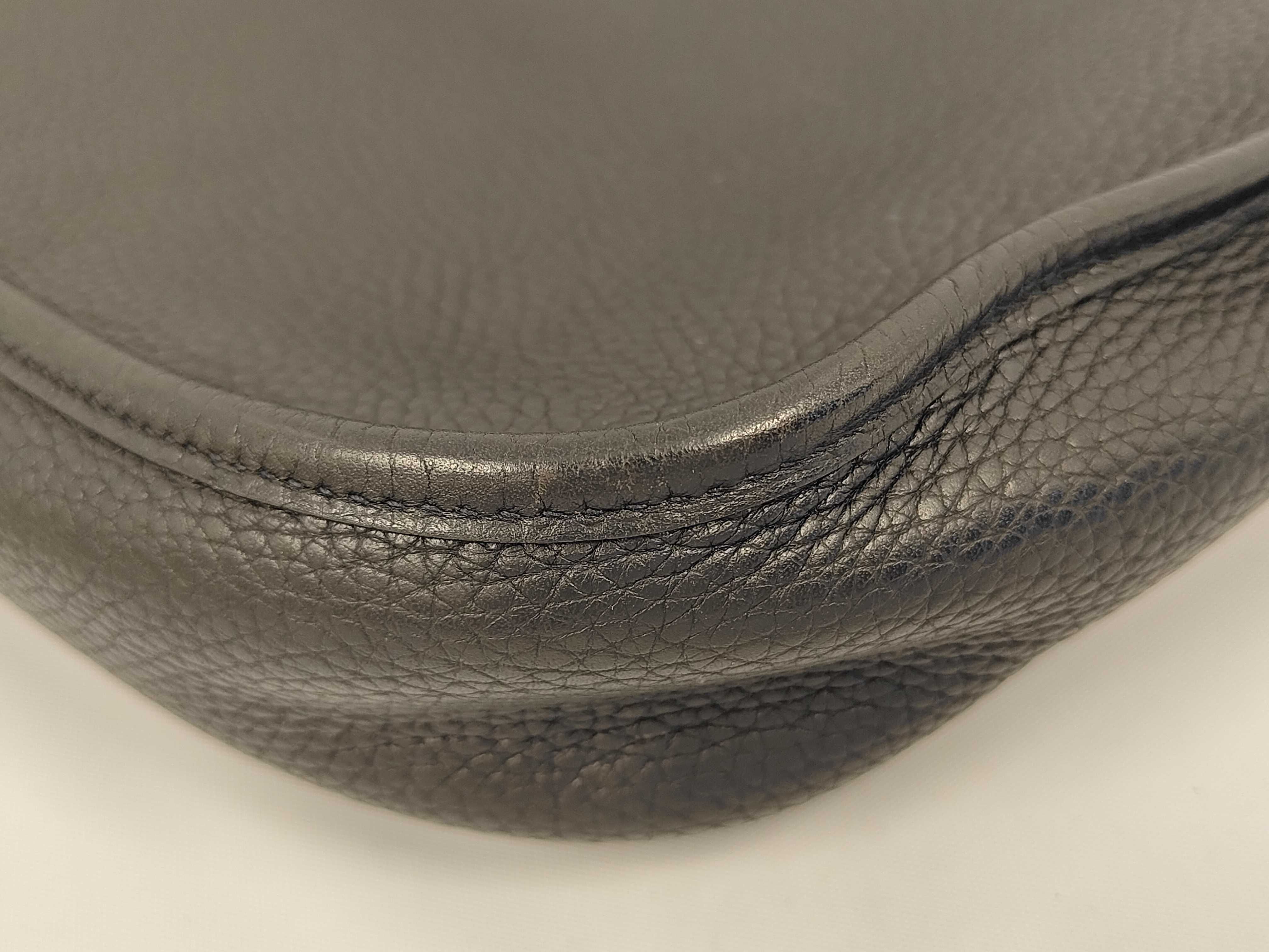 Evelyne Black Leather Shoulder Bag — view 4