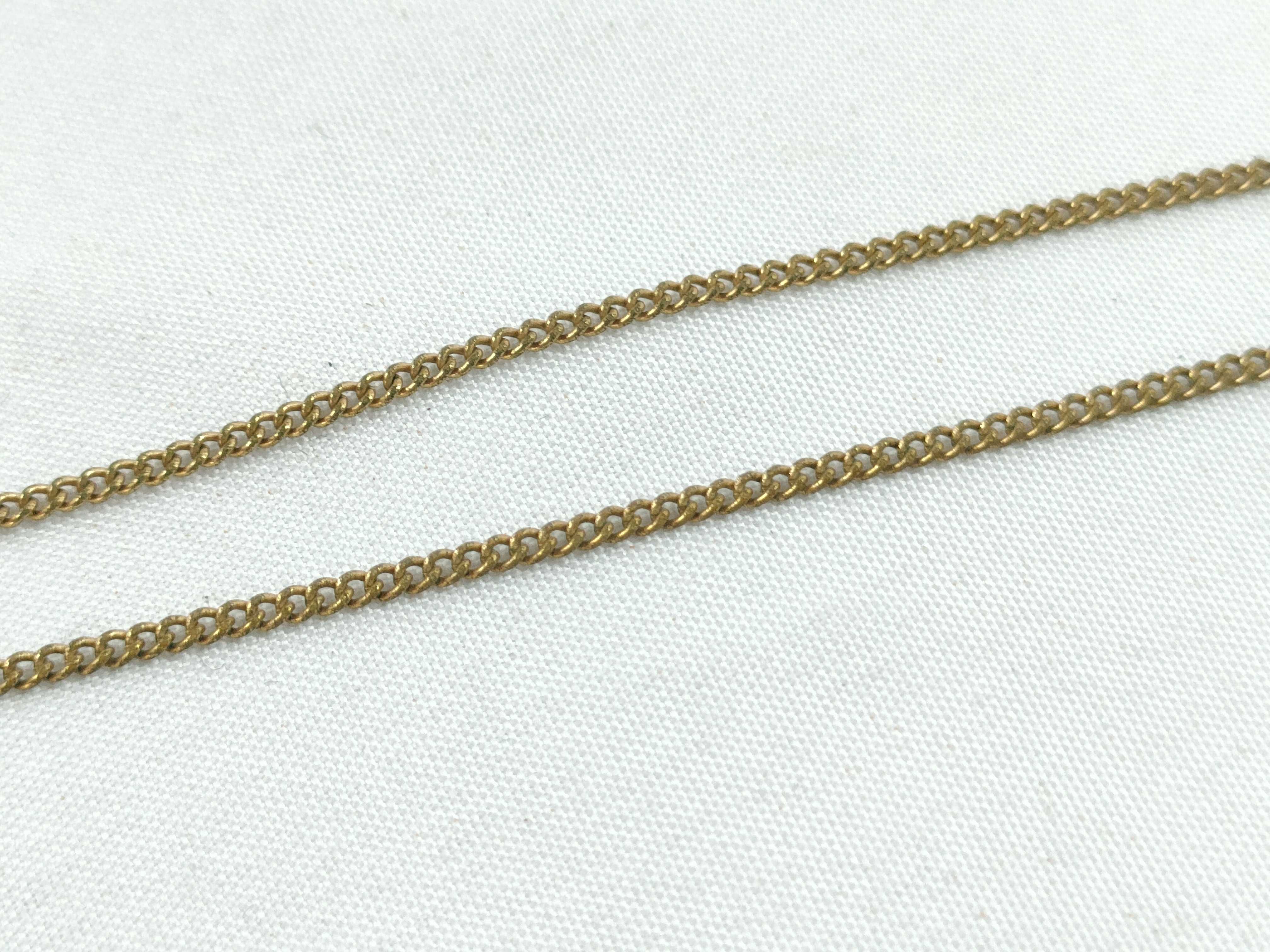 Christian necklace, rhinestone, gold and green. — view 5