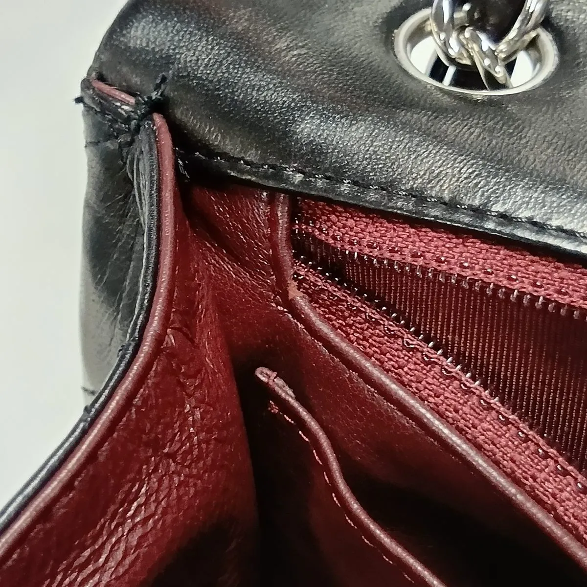 [Individually packaged] Chanel Large Matelassé 34 Maxi Lambskin Single Flap Double Chain Bag, Black with Silver Hardware, 13272034, Serial Number 13, A58601 — view 14