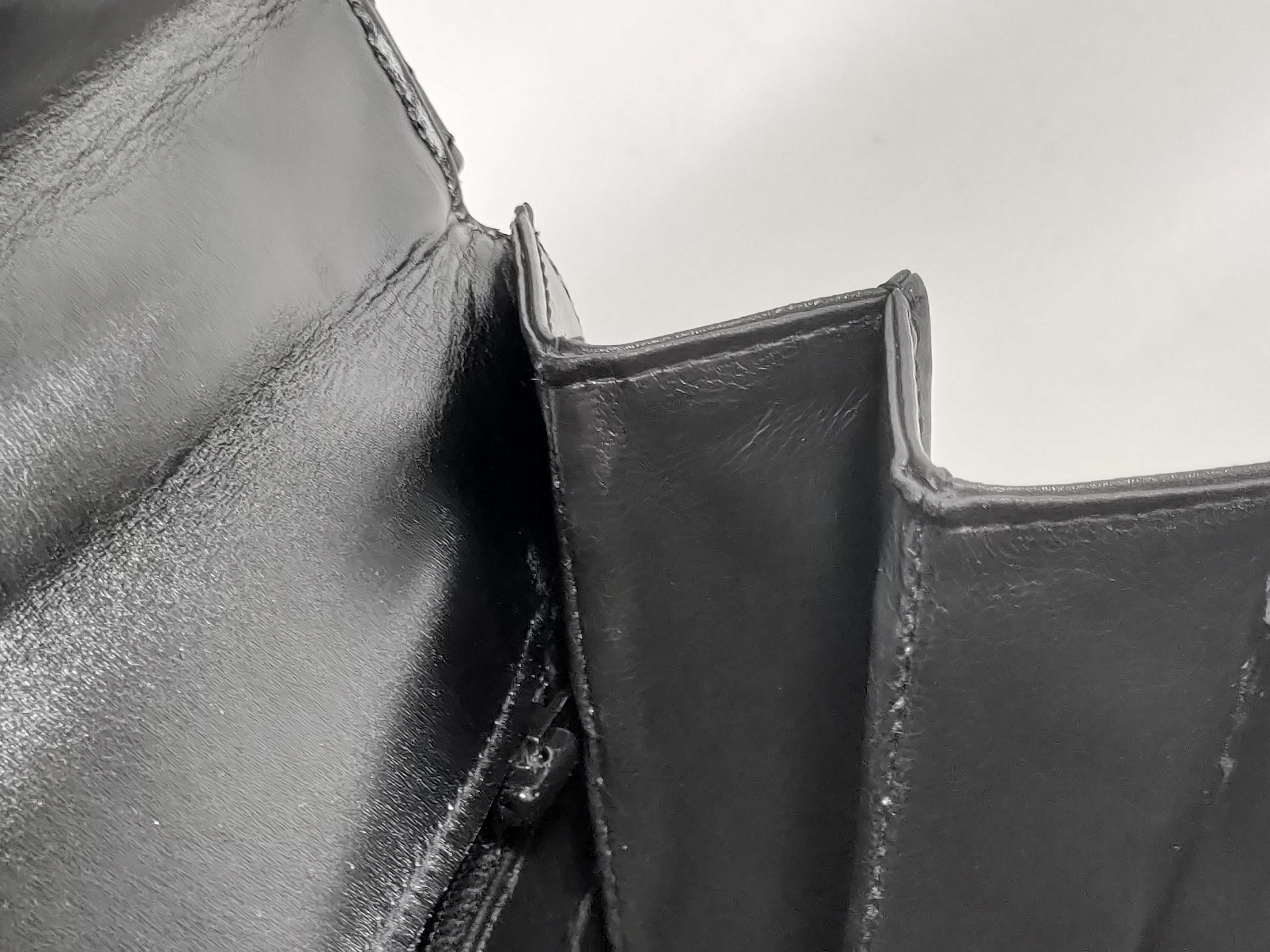 Anagram embossed nappa leather black flap shoulder bag — view 12