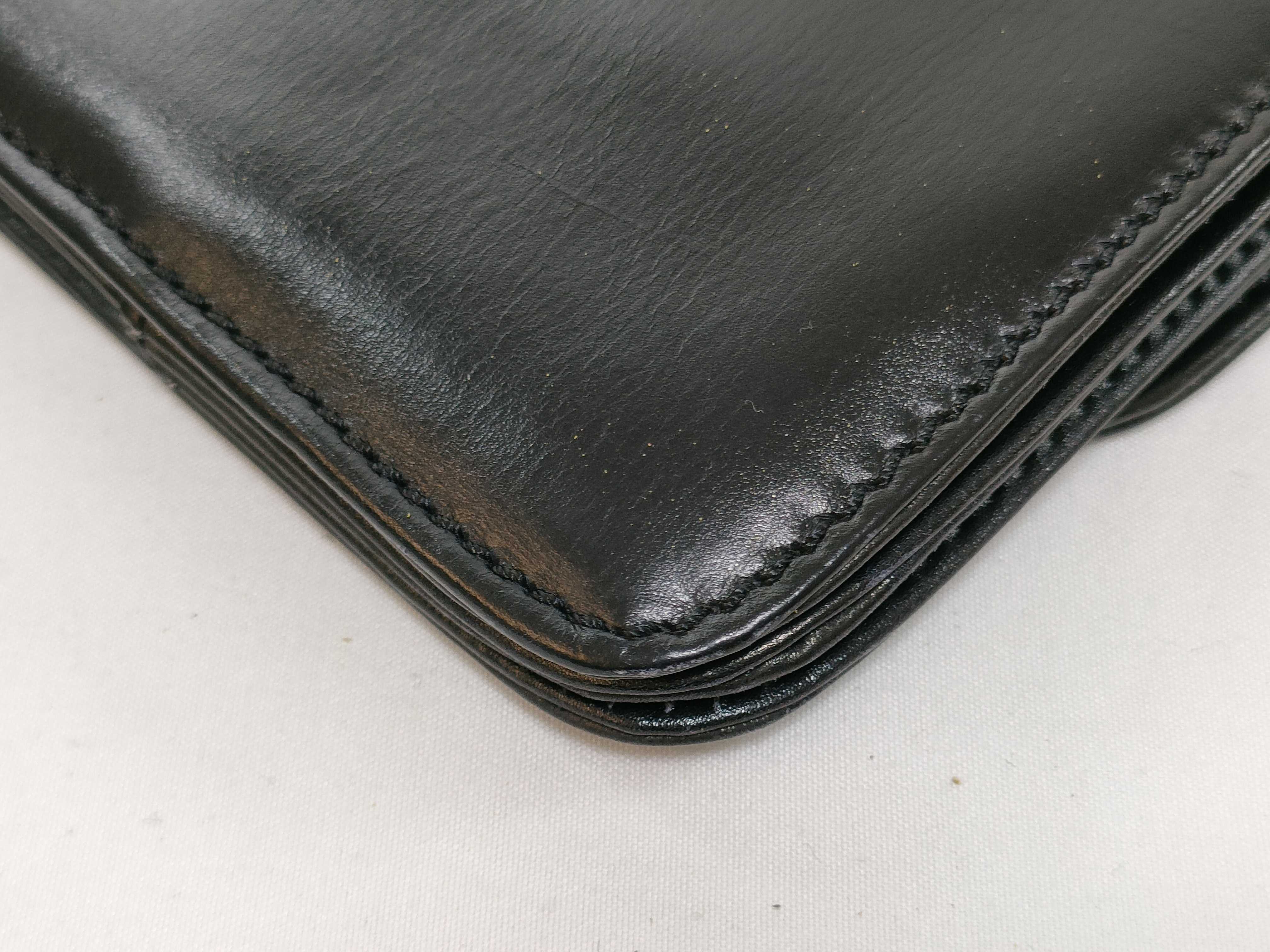 Anagram embossed nappa leather black flap shoulder bag — view 4