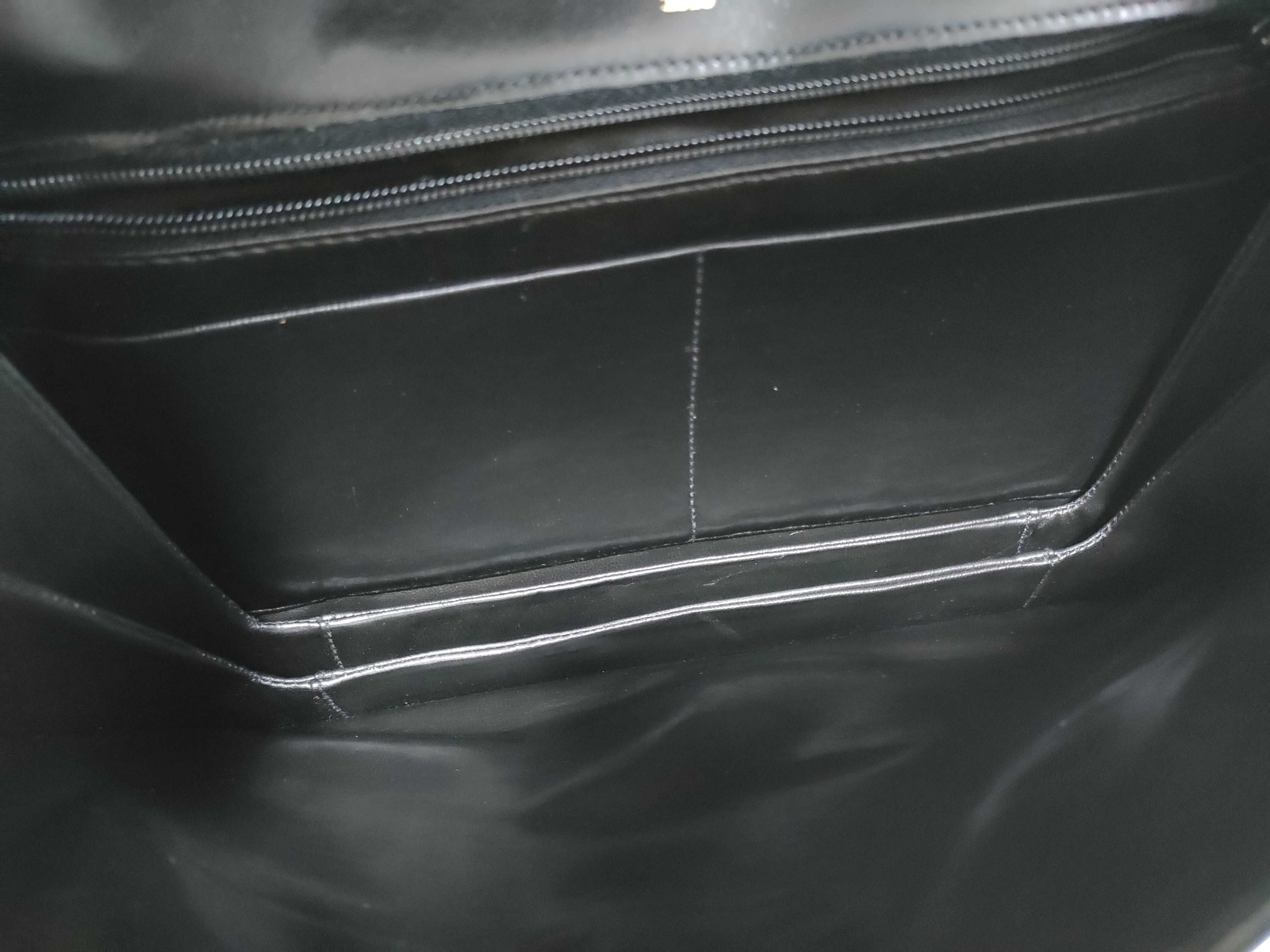 Anagram embossed nappa leather black flap shoulder bag — view 10