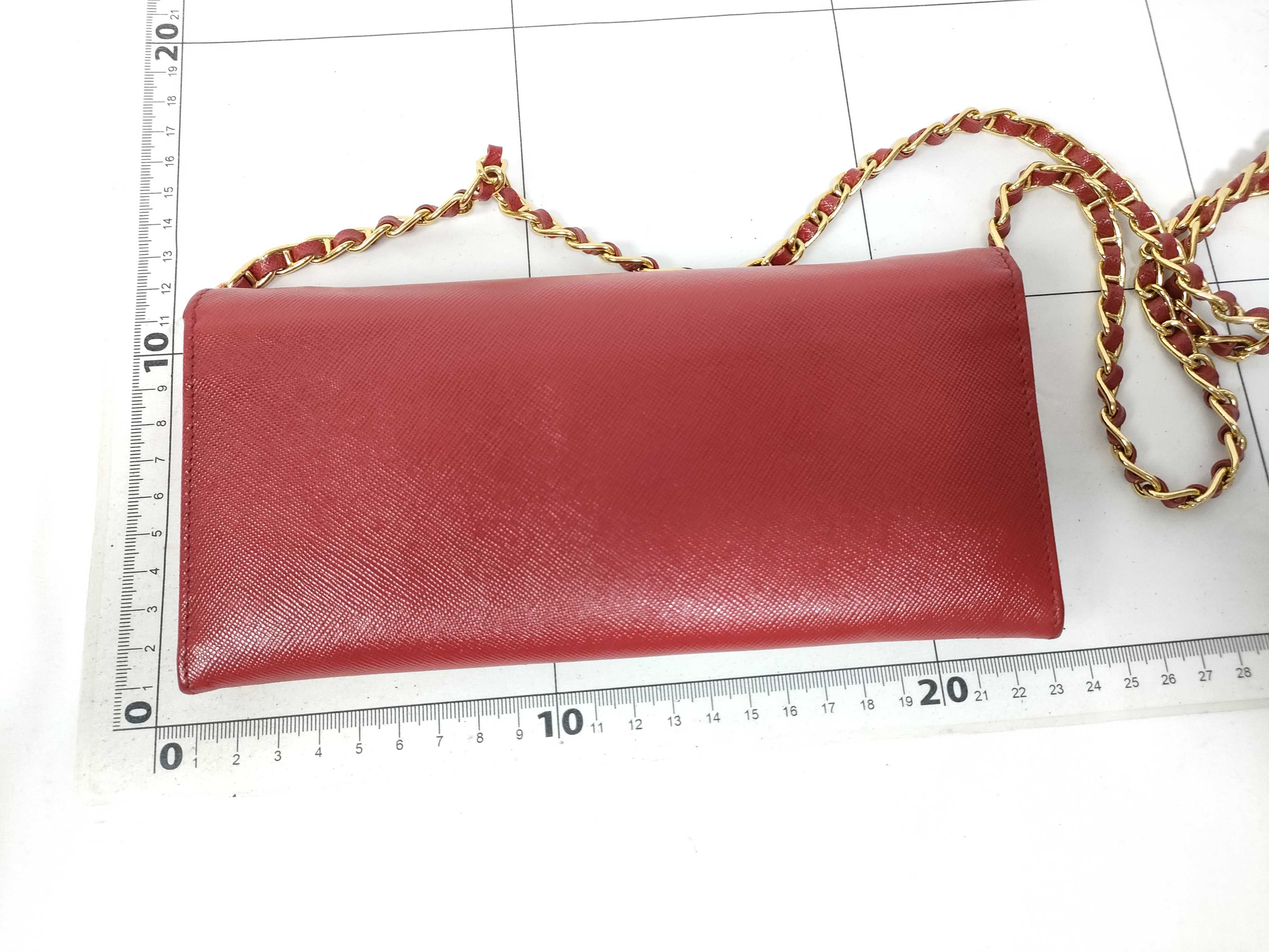 Red Saffiano Chain Wallet 1M1290 — view 2