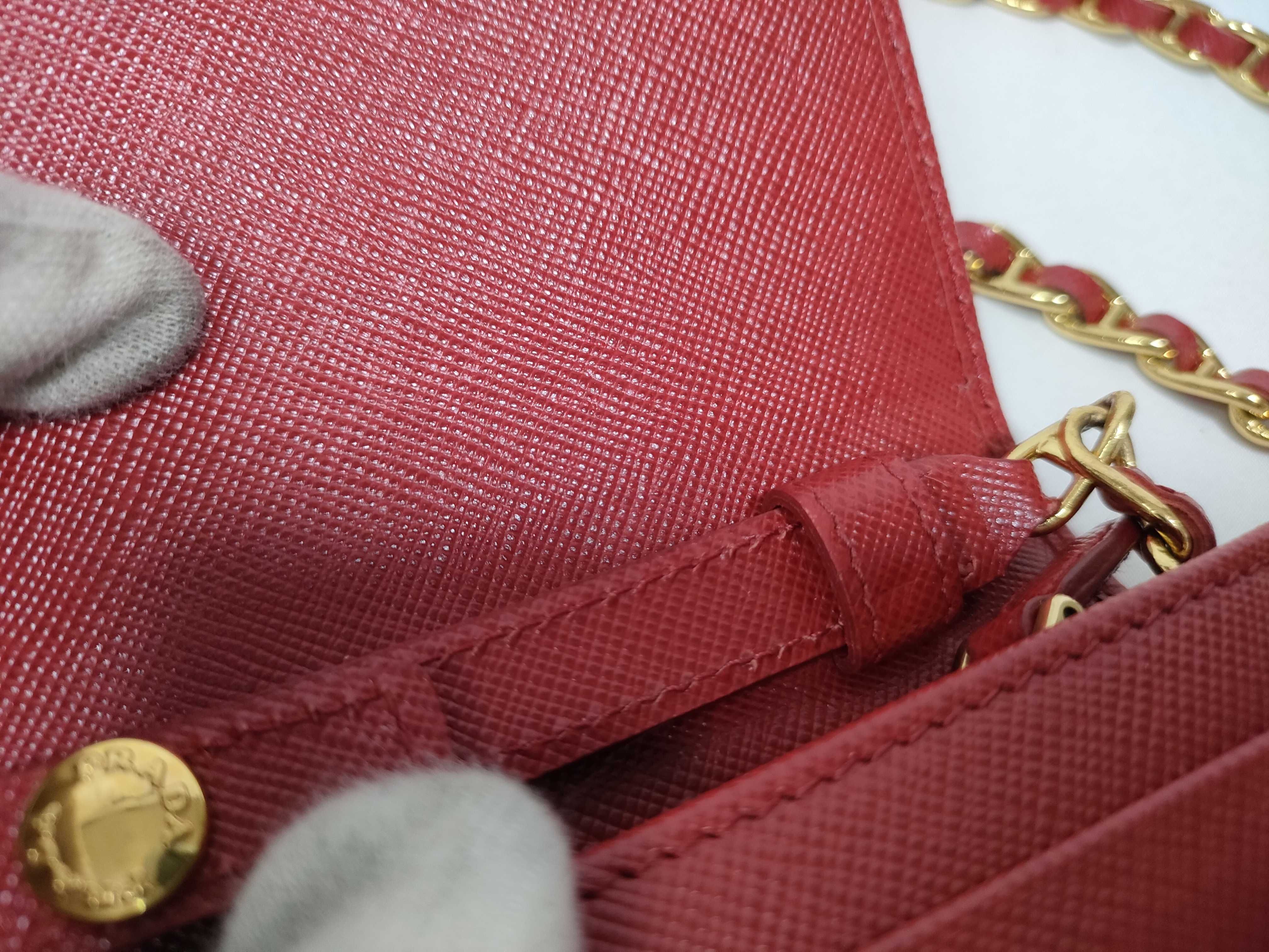 Red Saffiano Chain Wallet 1M1290 — view 11
