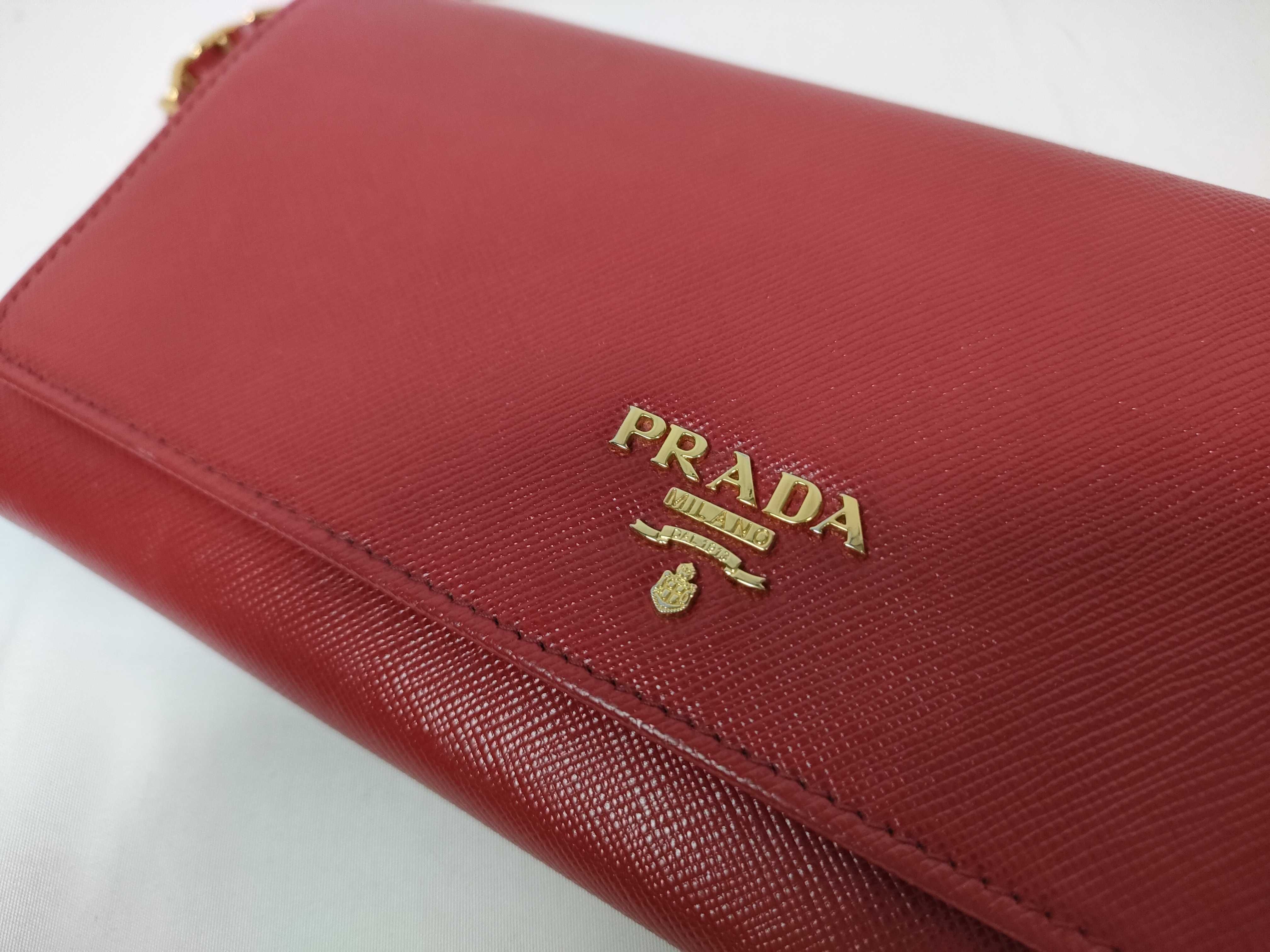 Red Saffiano Chain Wallet 1M1290 — view 4