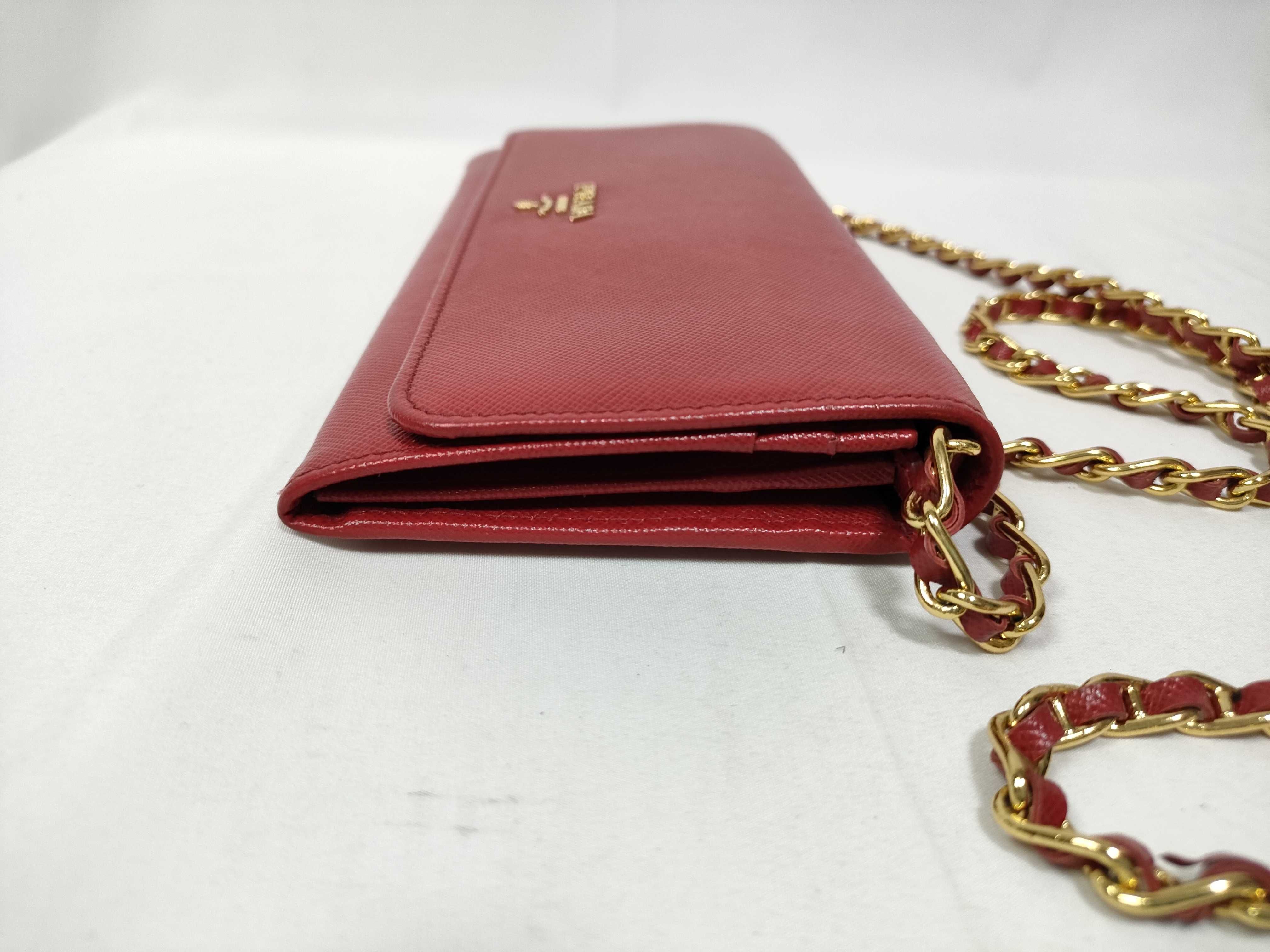 Red Saffiano Chain Wallet 1M1290 — view 7