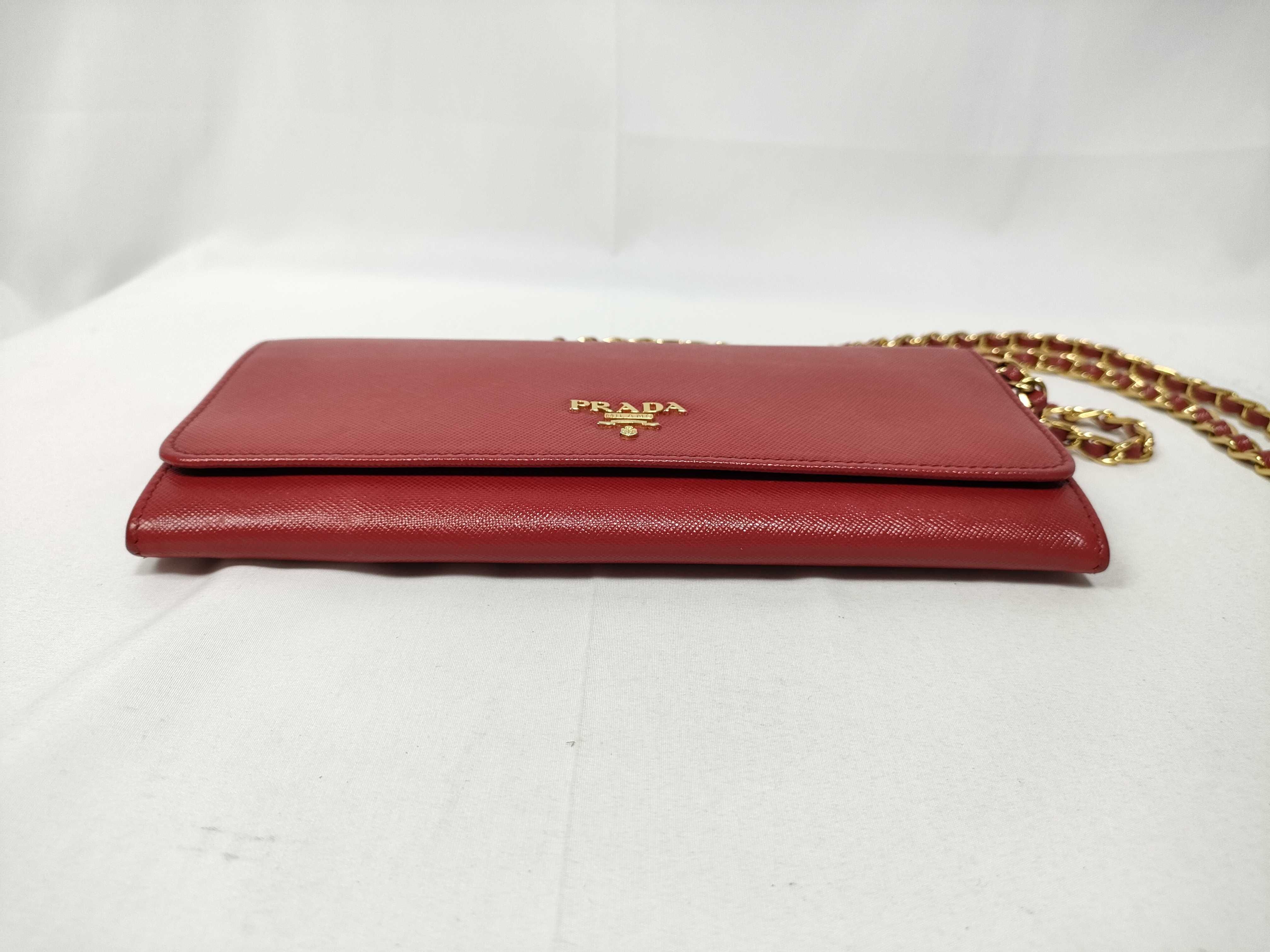 Red Saffiano Chain Wallet 1M1290 — view 8
