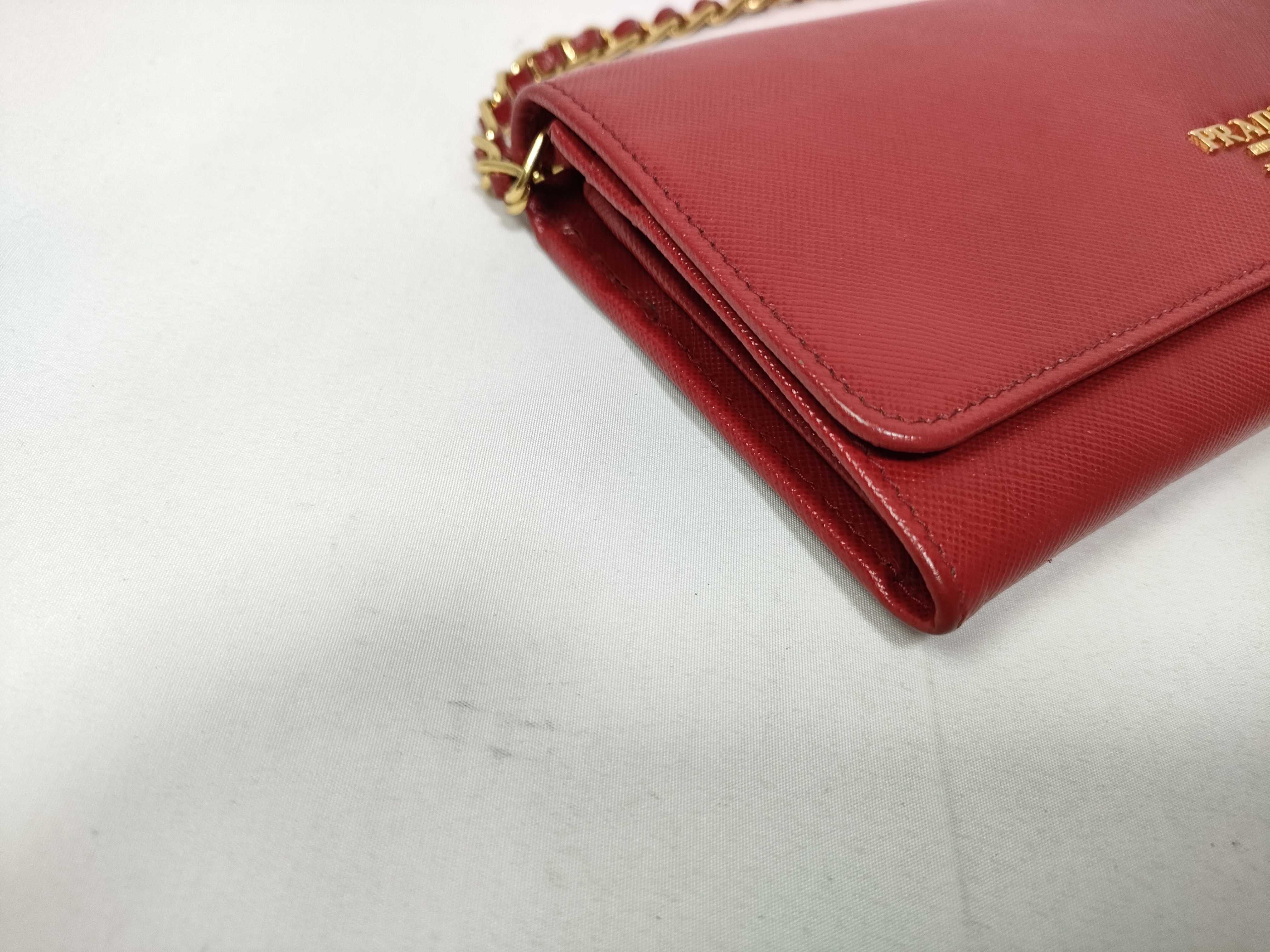 Red Saffiano Chain Wallet 1M1290 — view 9