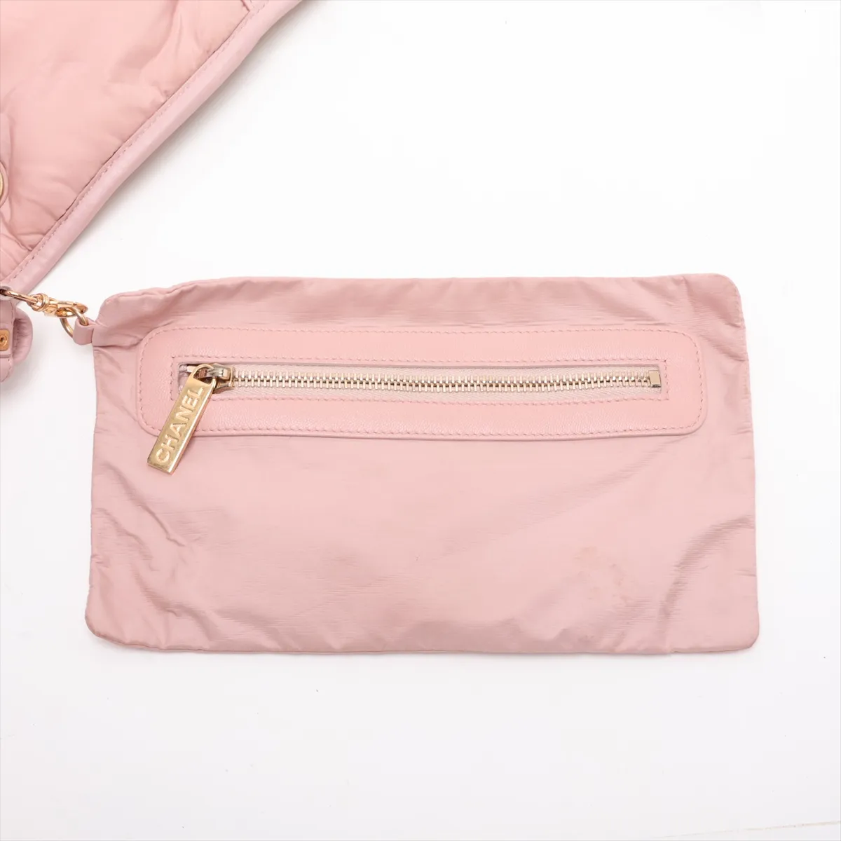 Matelassé Tweed x Leather Chain Backpack, Pink with Gold Hardware, Item No. 23836234 (Serial Number 23) — view 10