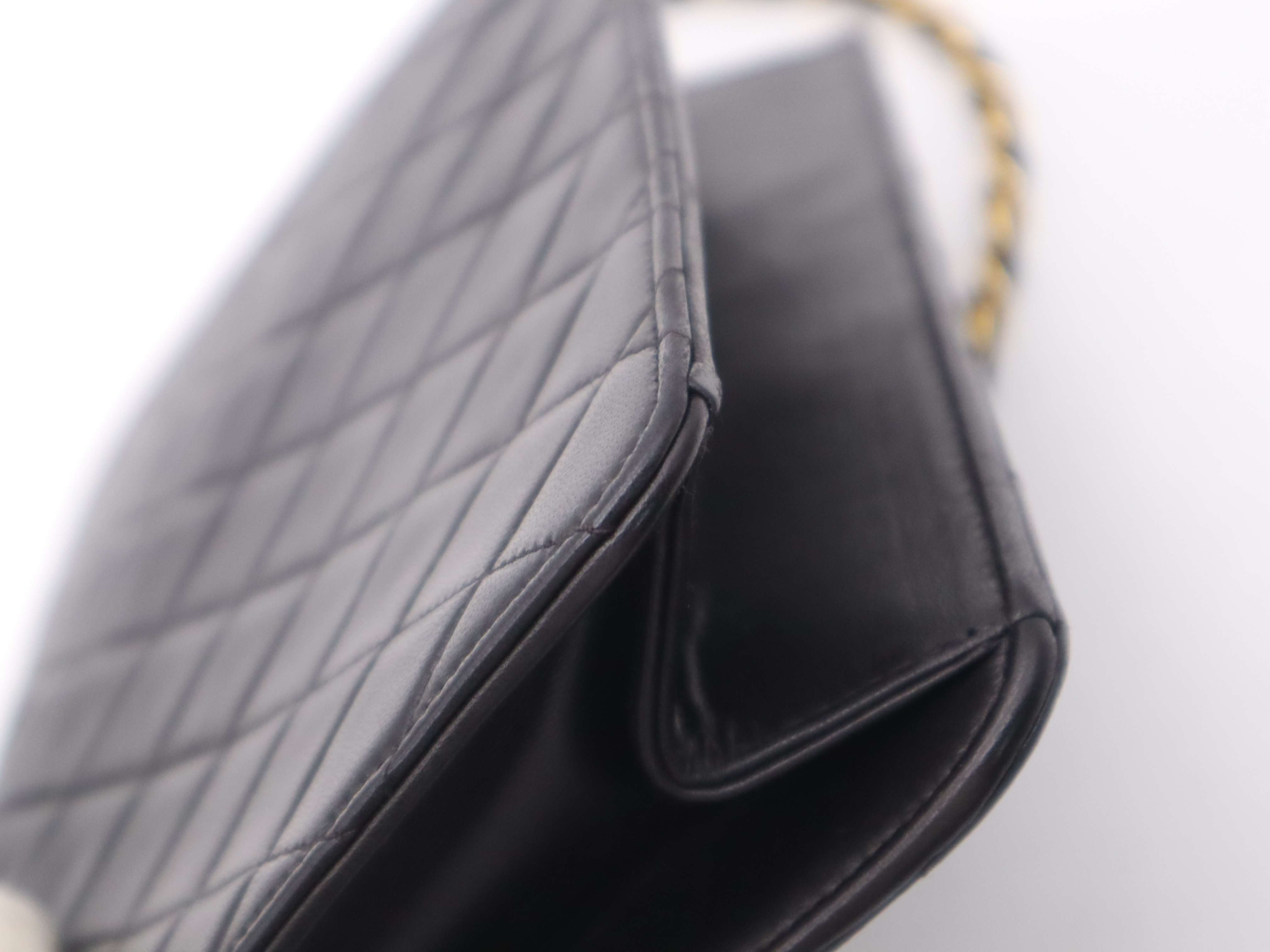 Lambskin Matelassé 22 S Flap S Chain Push Lock Shoulder Bag with Gold Hardware, Black, Comes with Dust Bag, Box, Guarantee Card, and Seal. — view 11