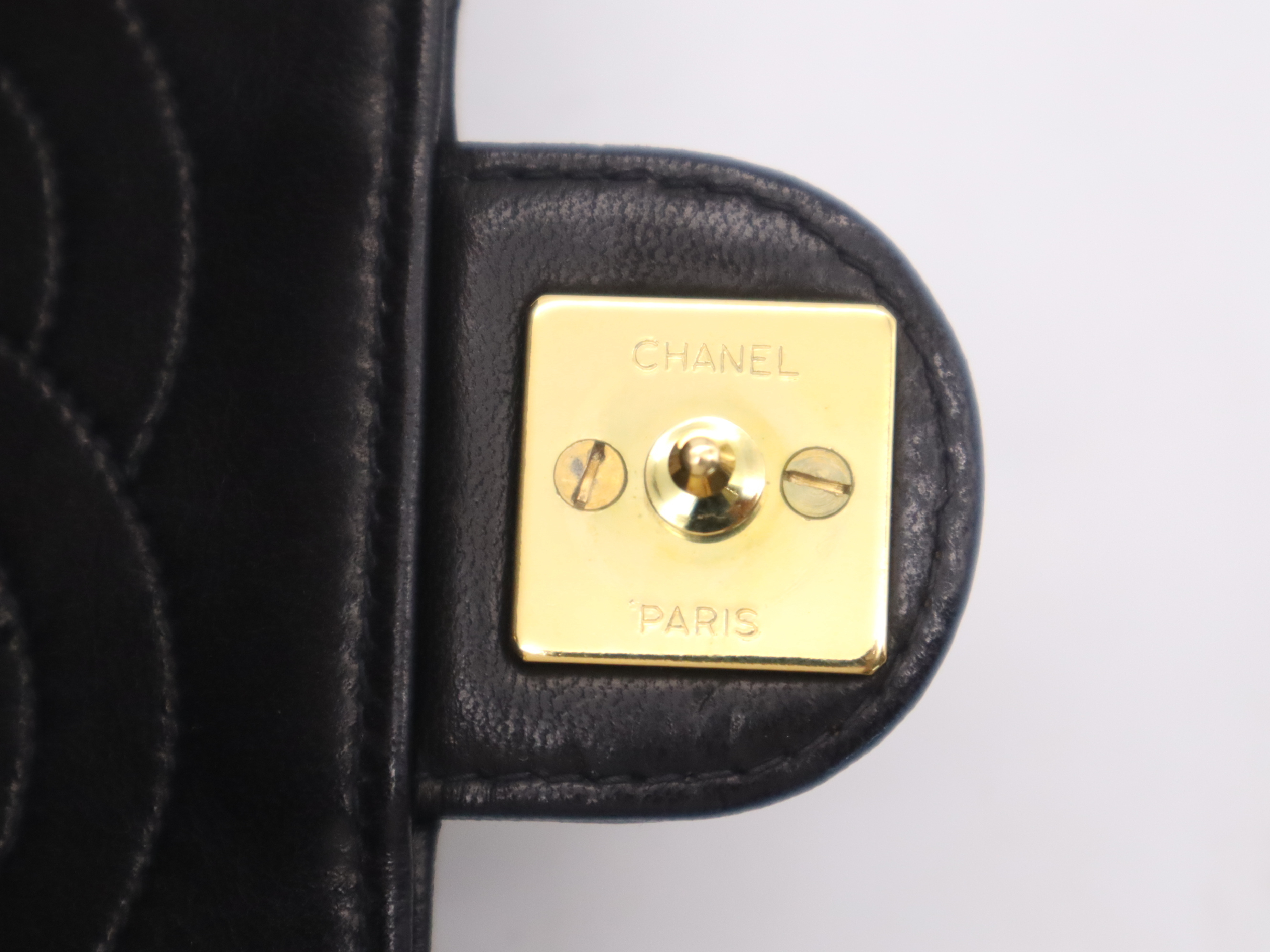 Lambskin Matelassé 22 S Flap S Chain Push Lock Shoulder Bag with Gold Hardware, Black, Comes with Dust Bag, Box, Guarantee Card, and Seal. — view 10
