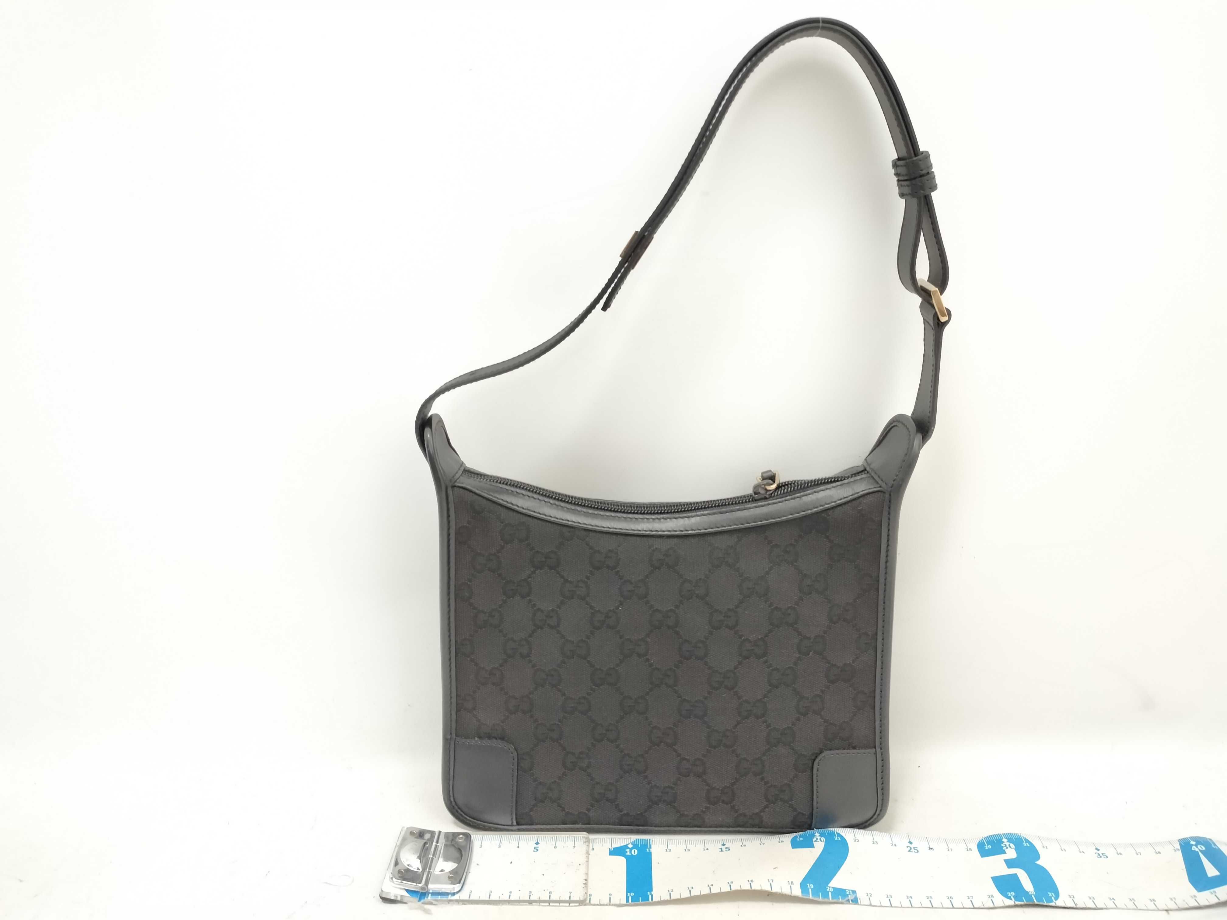 GG Canvas One-Shoulder Bag (Black) — view 2