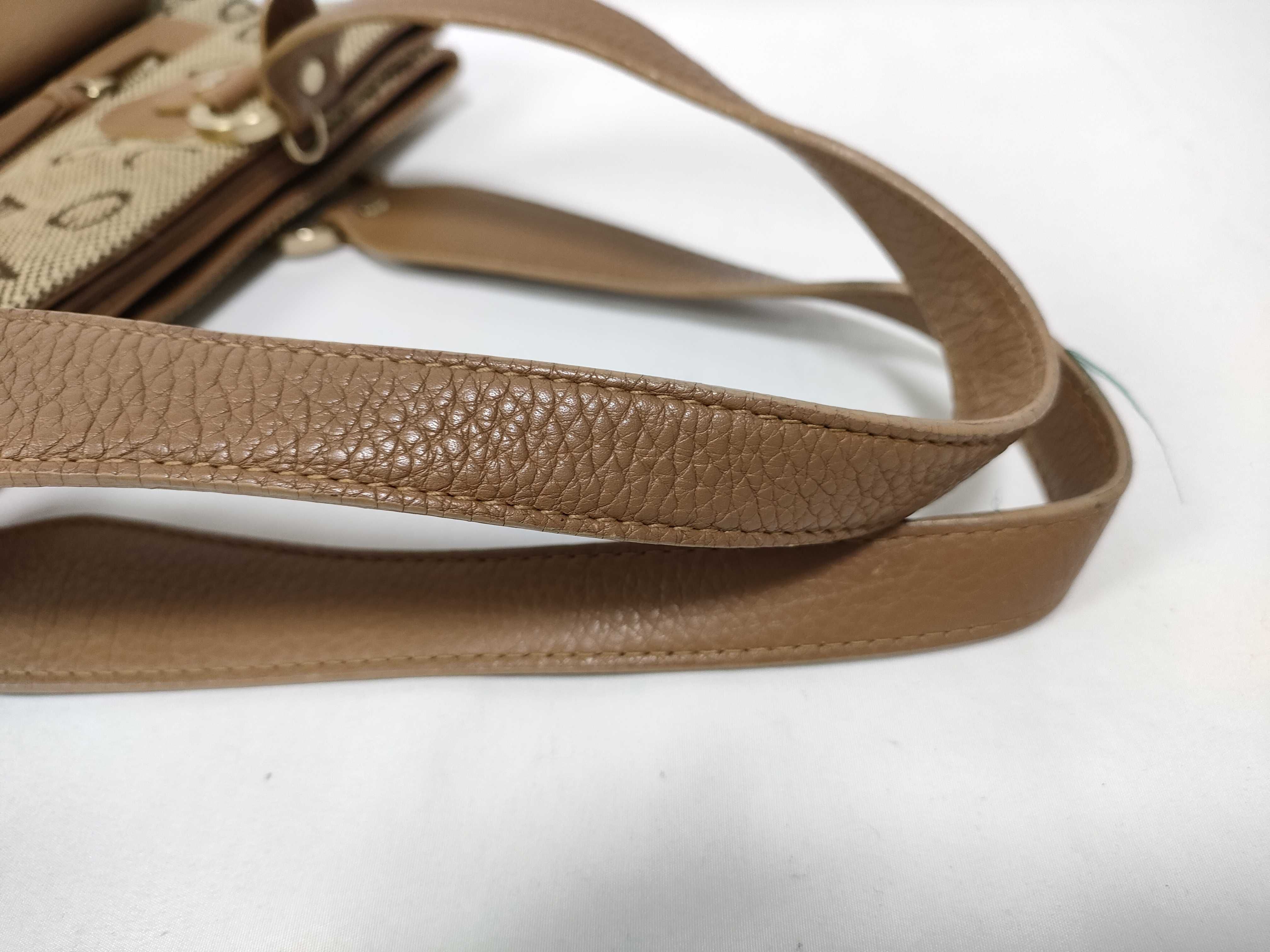 Logomania Maxi Letter Canvas Leather Tote Bag — view 8