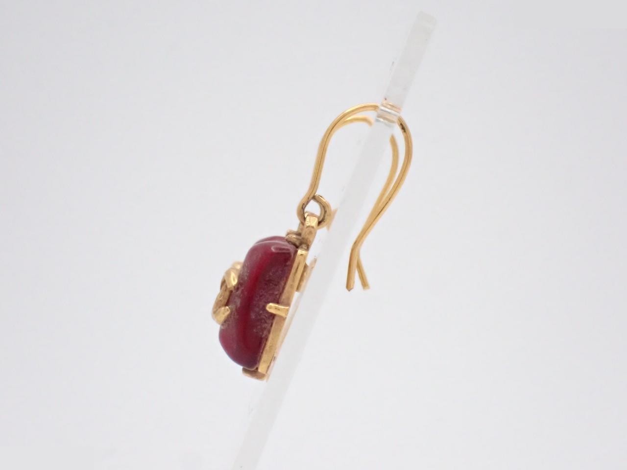 Gripoix Red Swing Earrings — view 3
