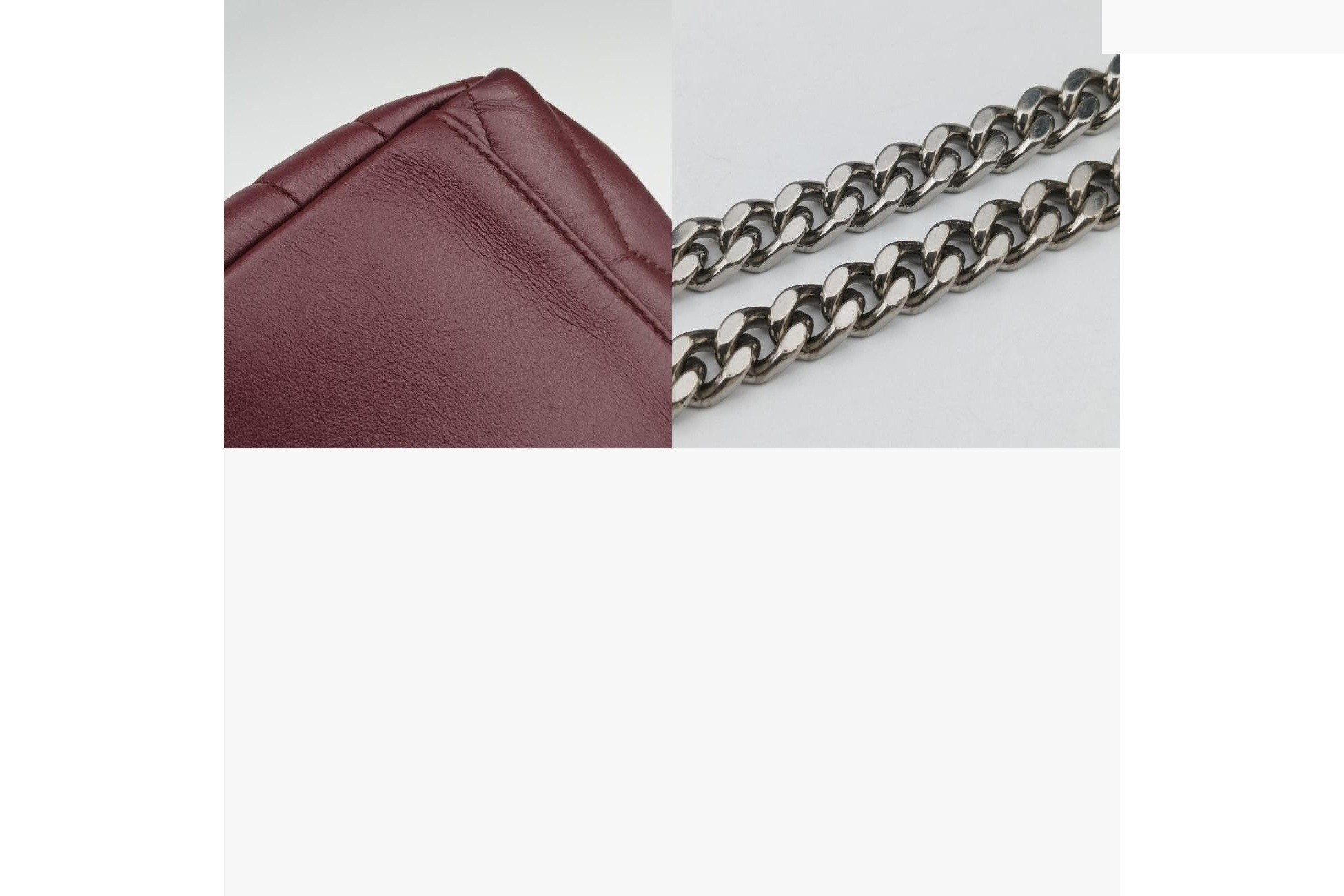 Lulu Bowling Small Leather Wine Red — view 10