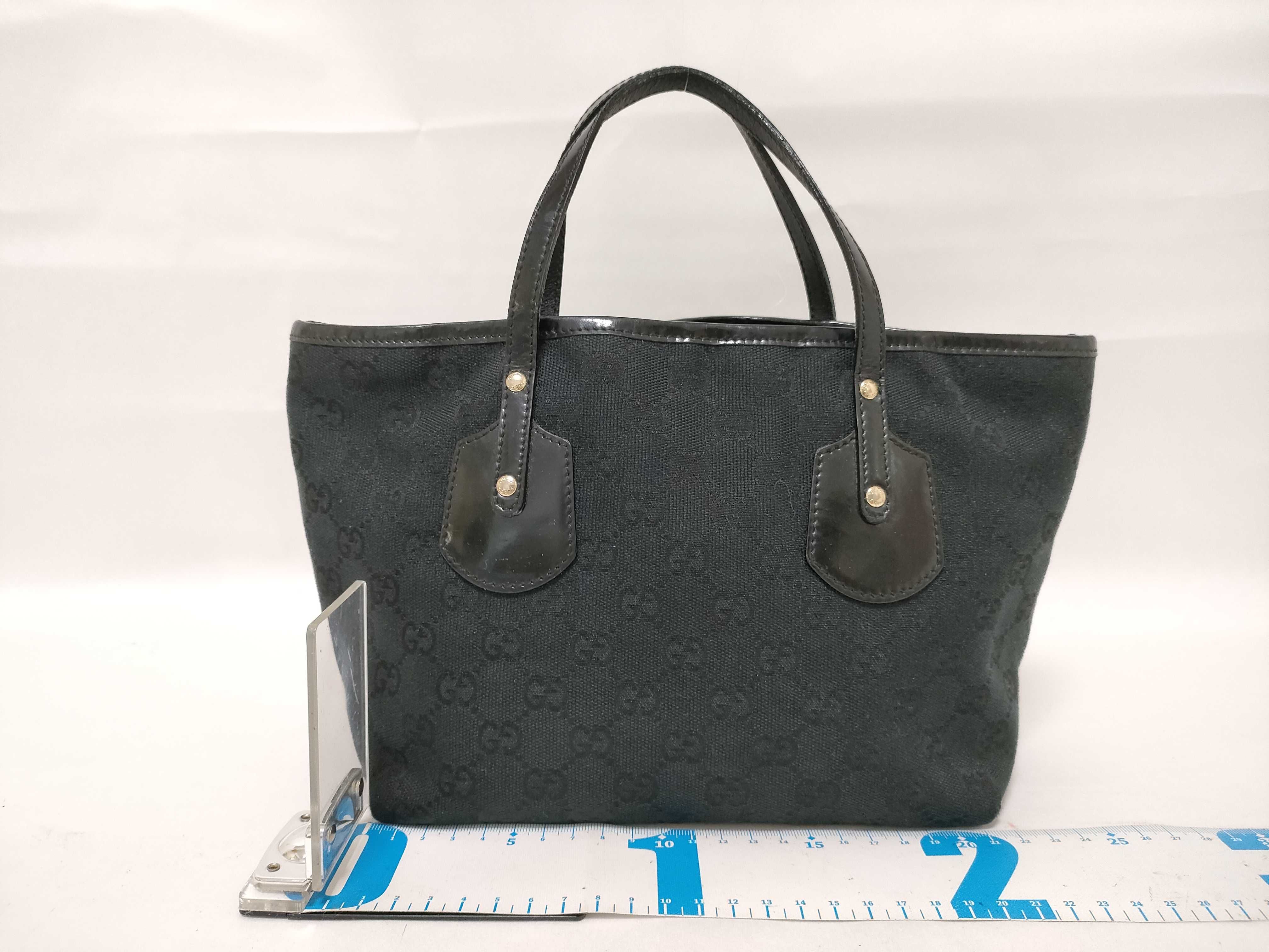 GG Canvas Enamel Handbag 212001 Black W30cm Handbag — view 2