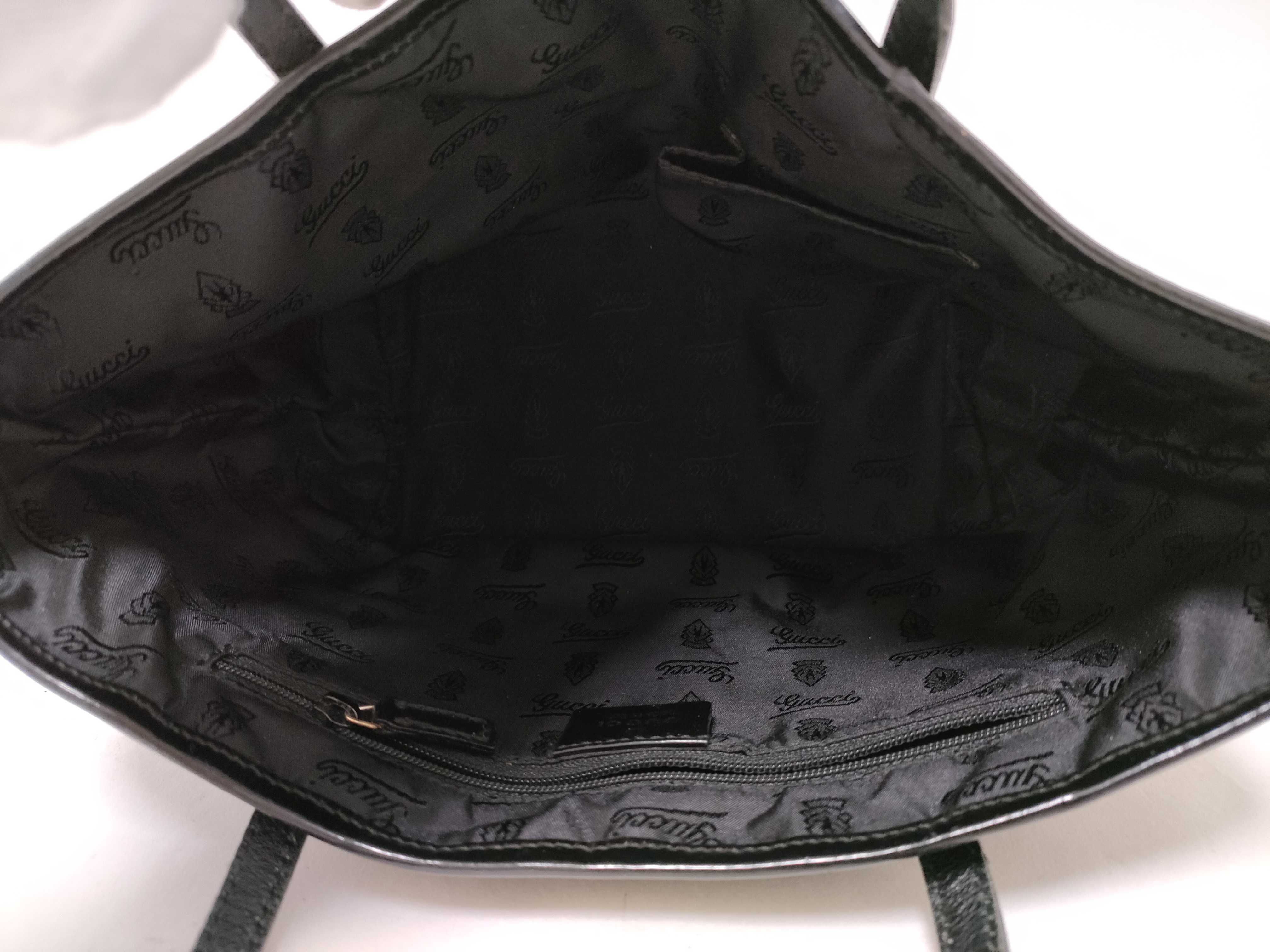 GG Canvas Enamel Handbag 212001 Black W30cm Handbag — view 9