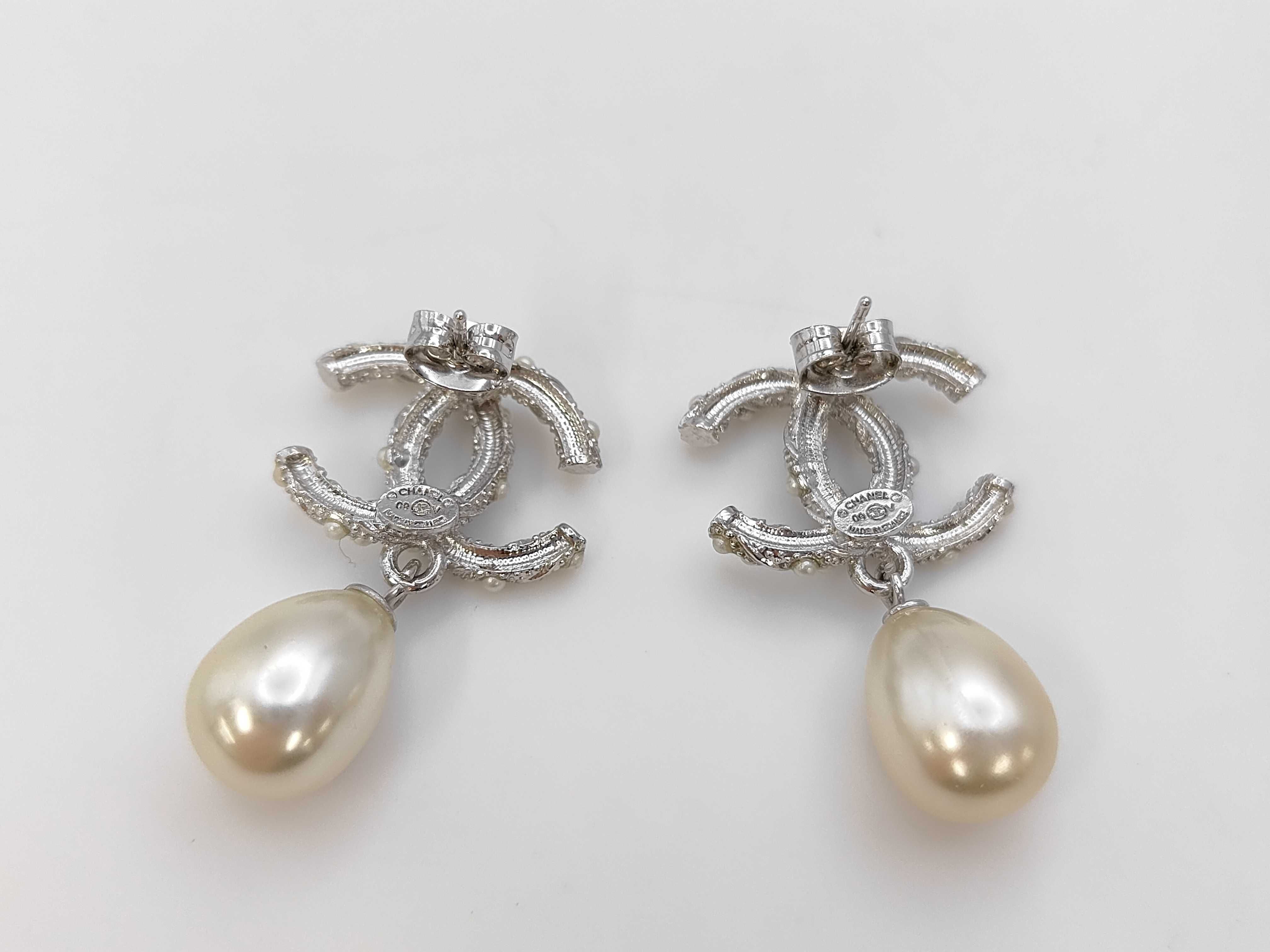 pearl earrings — view 2