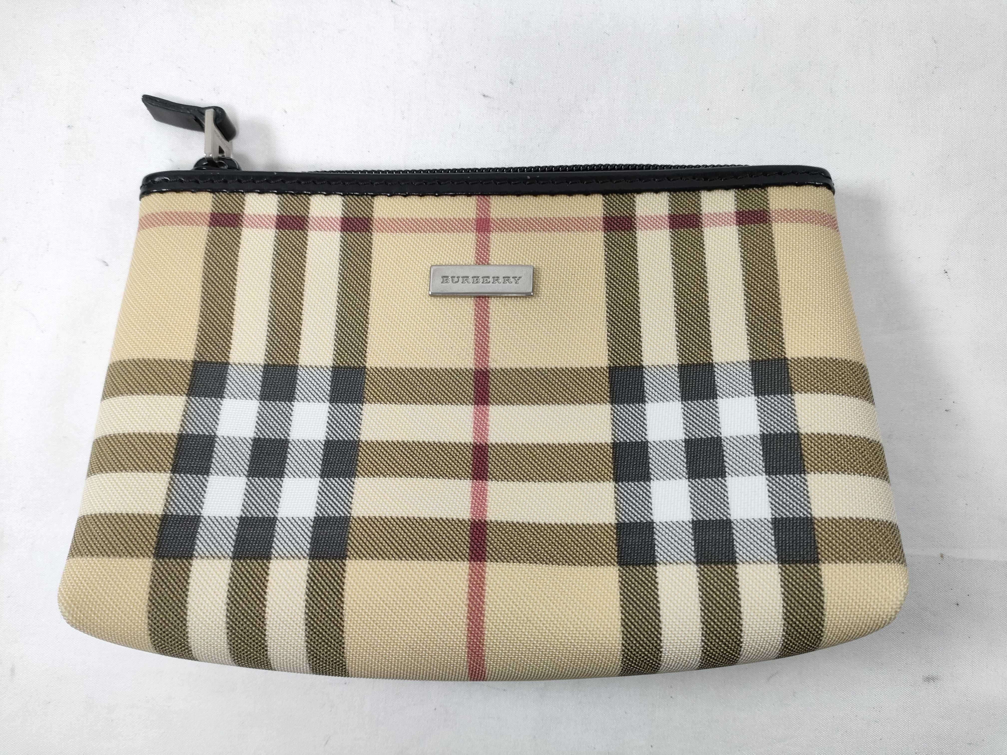 London Nova Check PVC Cosmetic Pouch T-02-1 Pouch