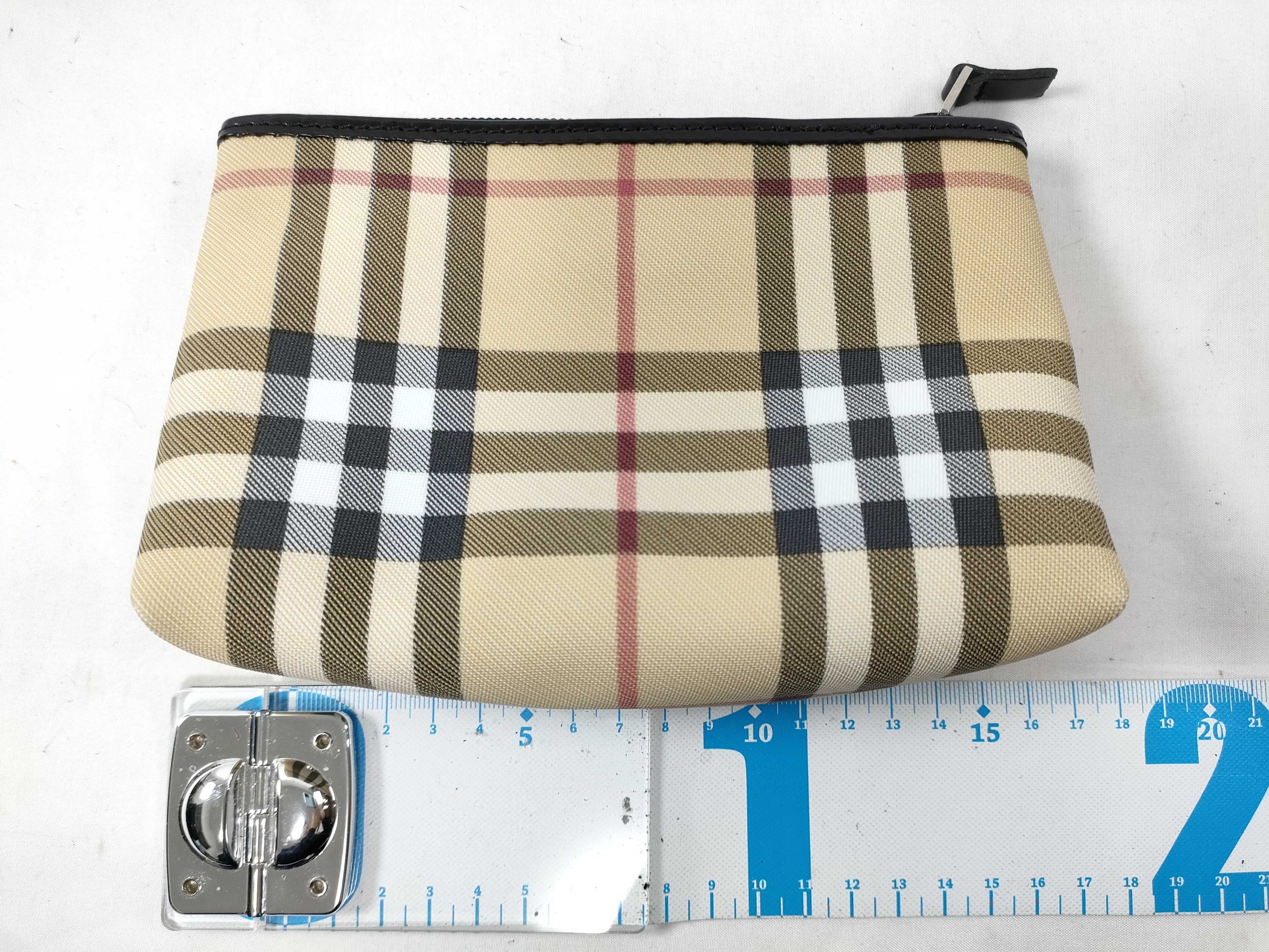 London Nova Check PVC Cosmetic Pouch T-02-1 Pouch — view 2