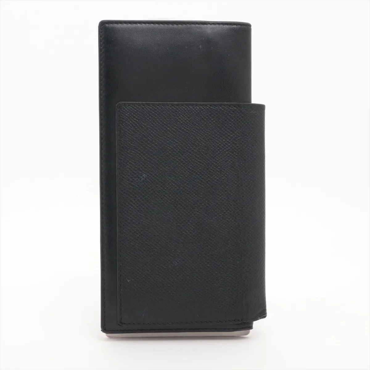 Passport Long Wallet 1 Ticket Leather Long Wallet Black — view 2