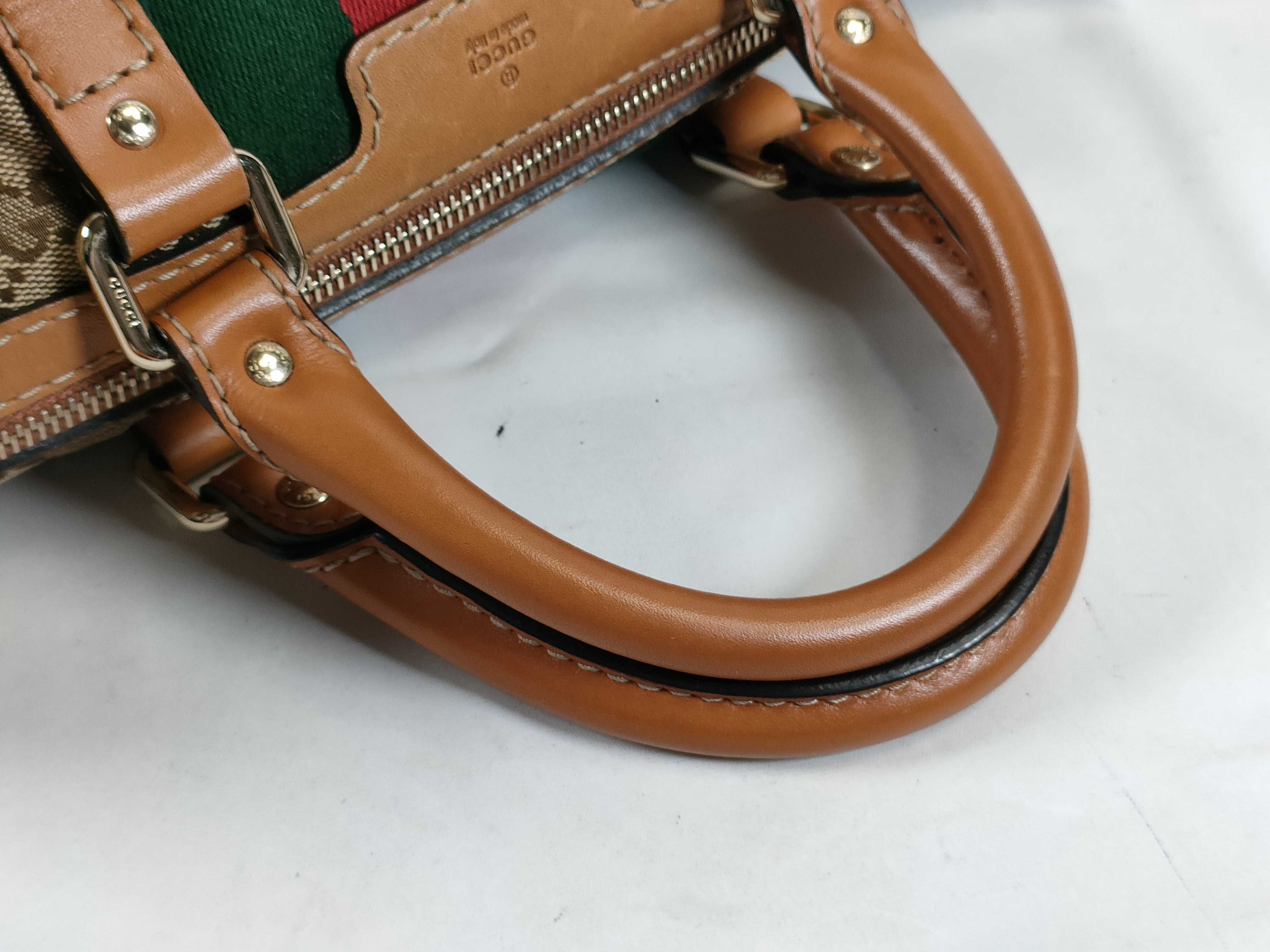 GG Canvas SG- GG Canvas & Leather 2-Way Handbag Brown 247205 Handbag — view 3