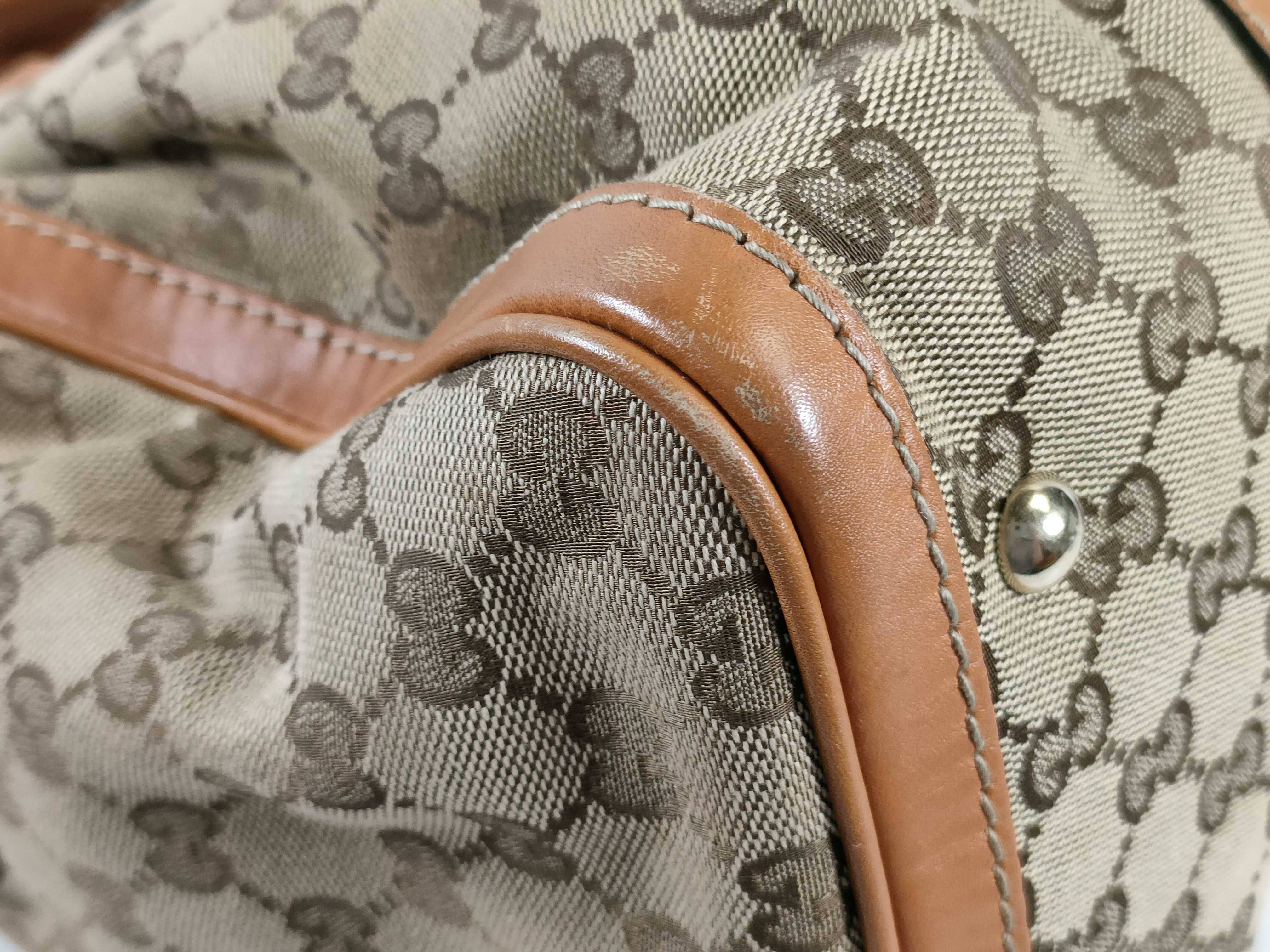 GG Canvas SG- GG Canvas & Leather 2-Way Handbag Brown 247205 Handbag — view 6
