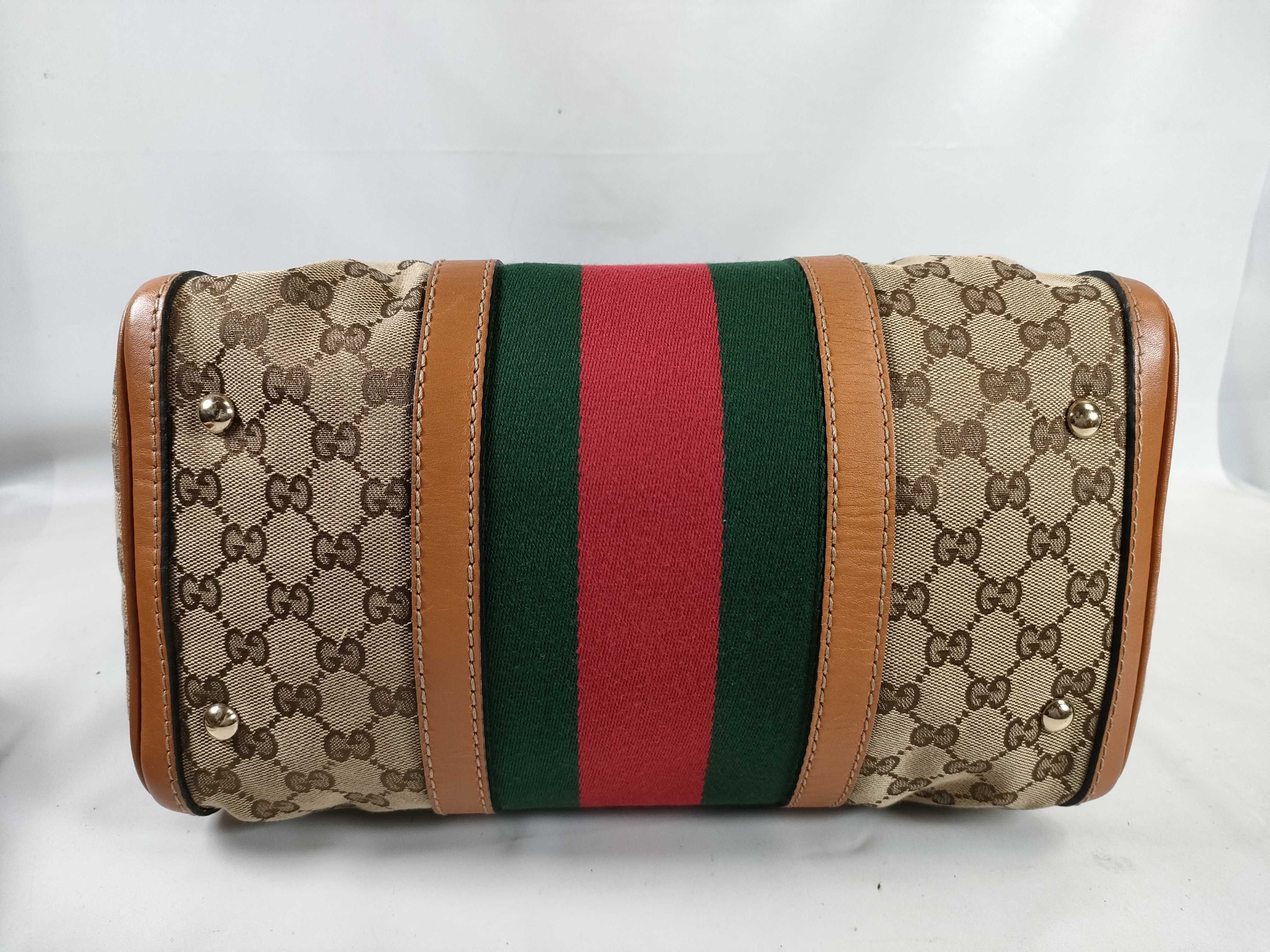 GG Canvas SG- GG Canvas & Leather 2-Way Handbag Brown 247205 Handbag — view 7