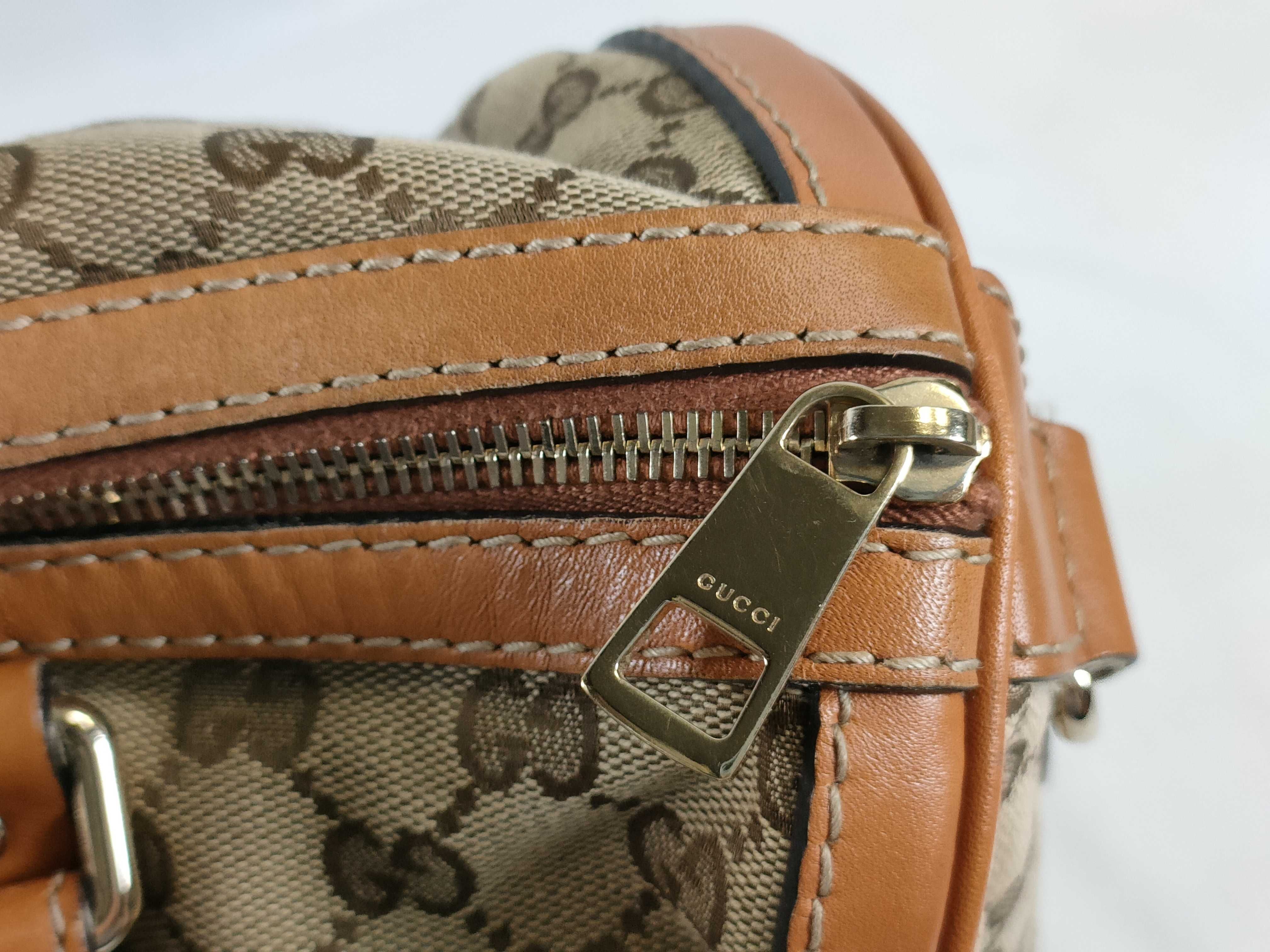 GG Canvas SG- GG Canvas & Leather 2-Way Handbag Brown 247205 Handbag — view 8