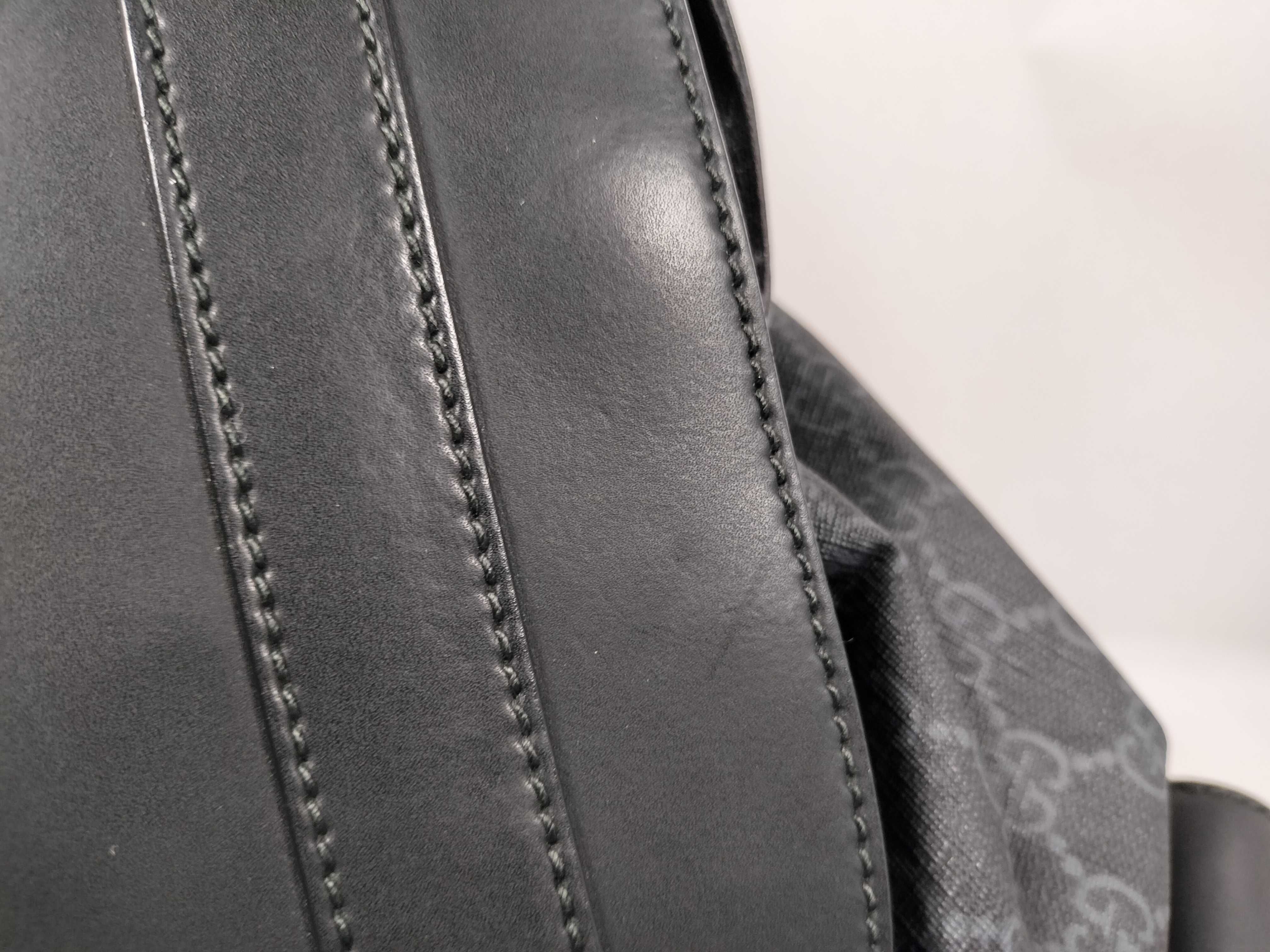 GG Supreme PVC x Leather Backpack/Rucksack, Black, 495563 — view 14