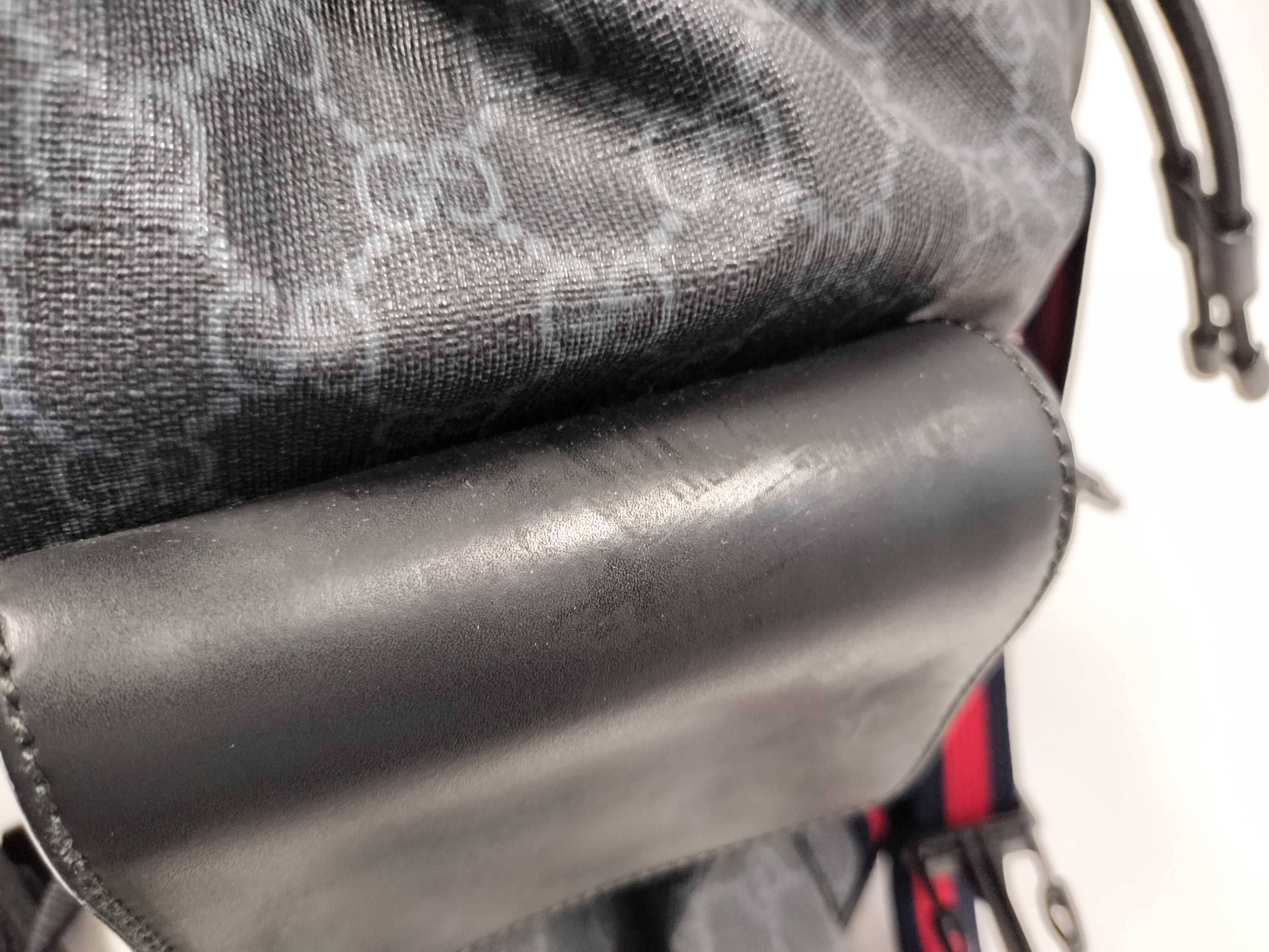 GG Supreme PVC x Leather Backpack/Rucksack, Black, 495563 — view 15