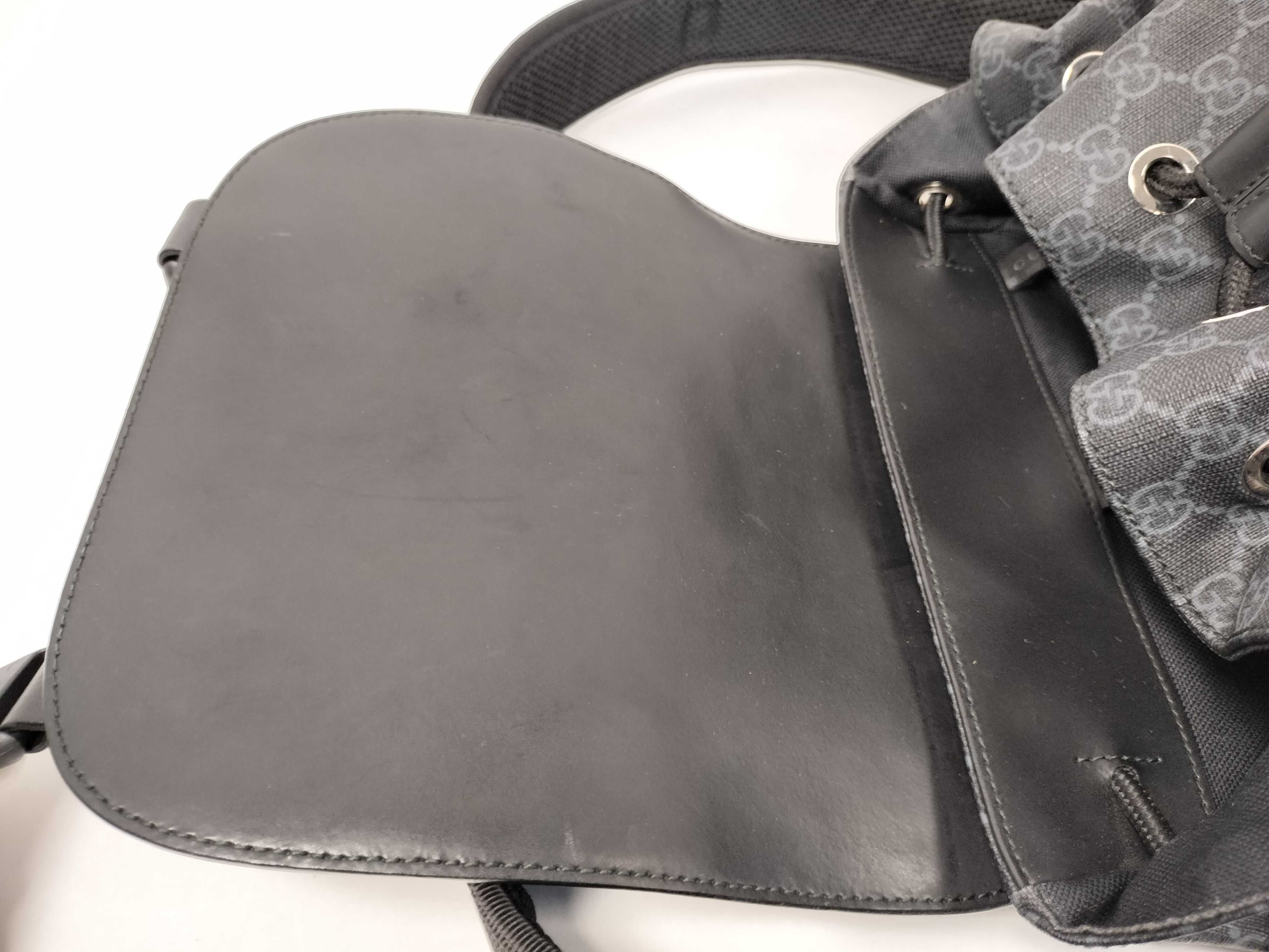 GG Supreme PVC x Leather Backpack/Rucksack, Black, 495563 — view 8