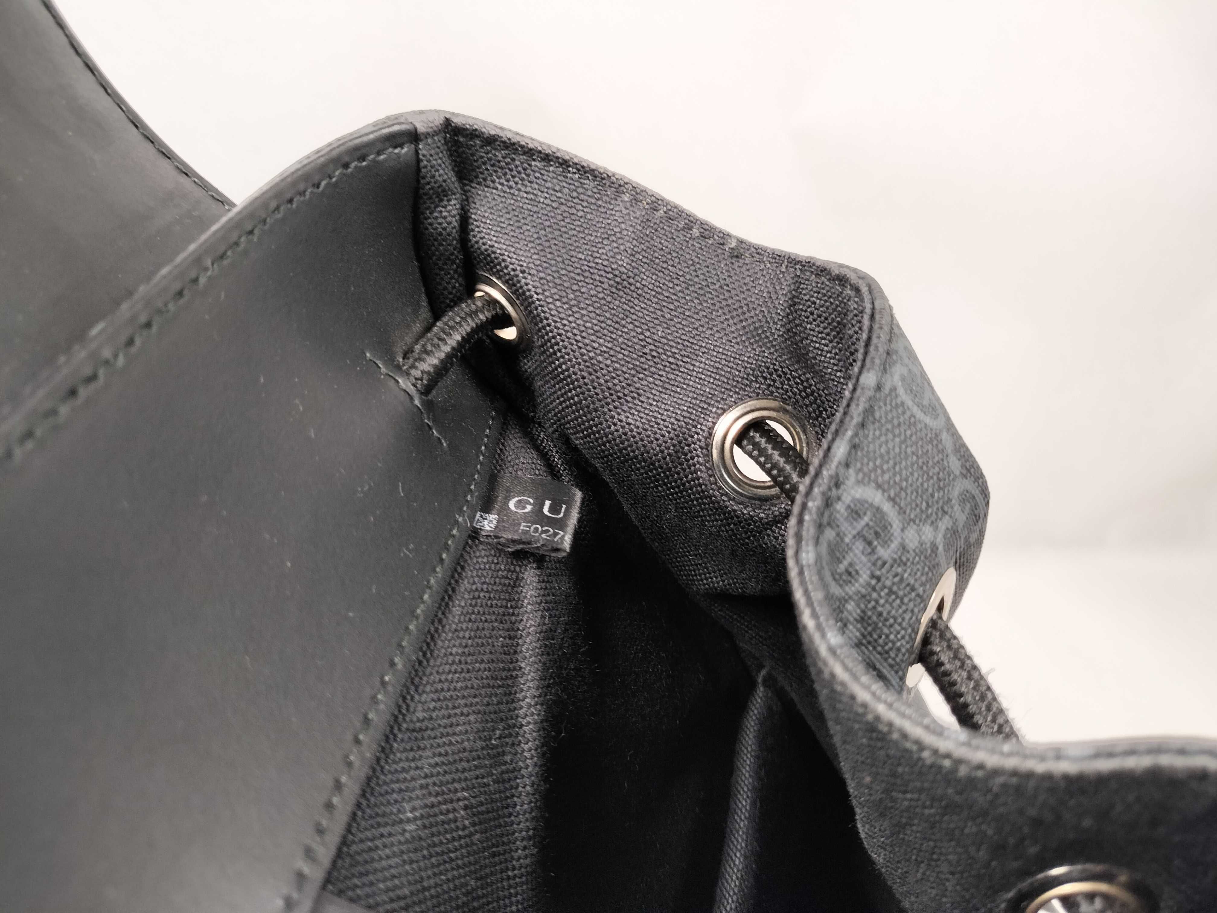 GG Supreme PVC x Leather Backpack/Rucksack, Black, 495563 — view 9