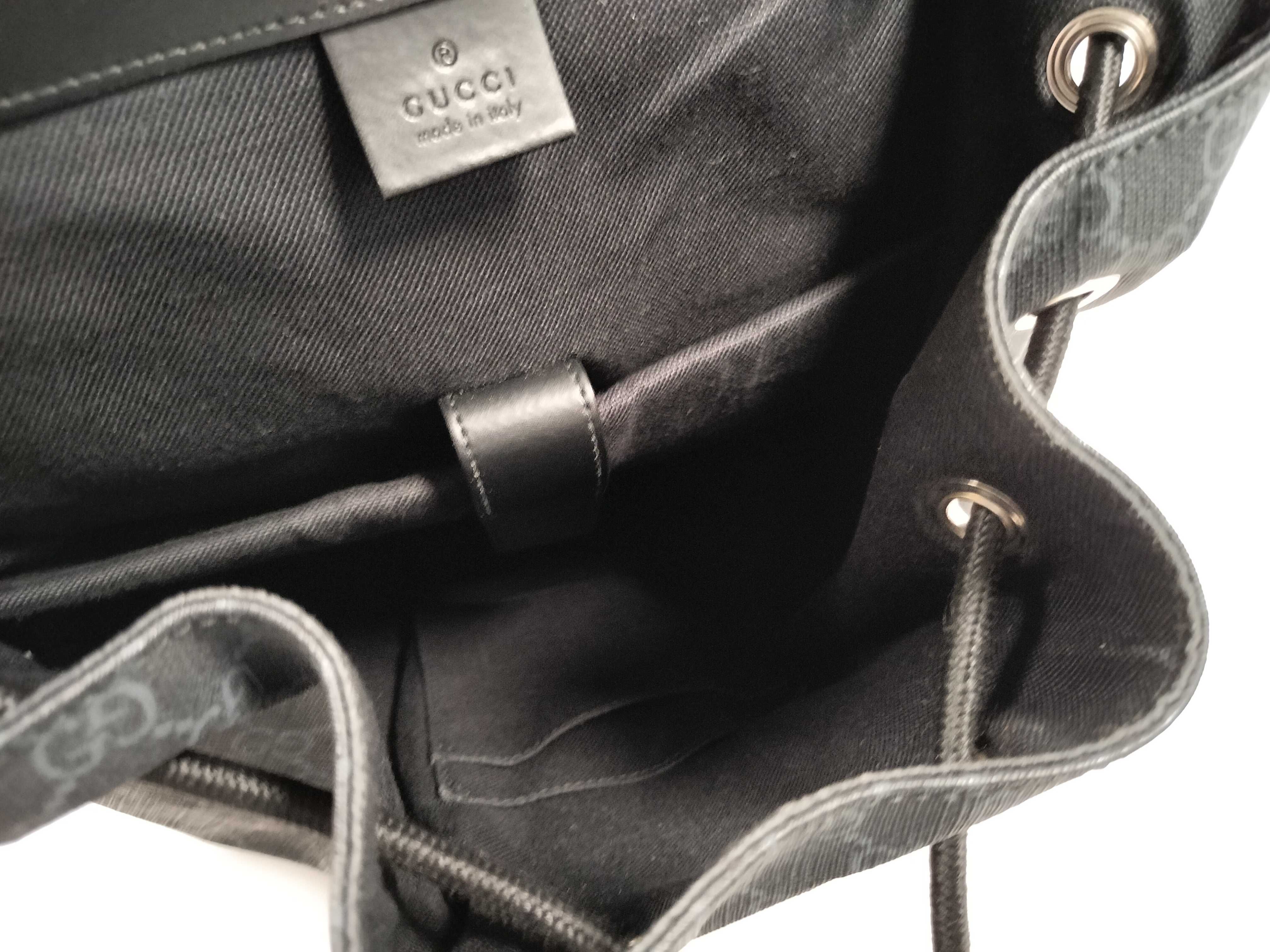 GG Supreme PVC x Leather Backpack/Rucksack, Black, 495563 — view 10
